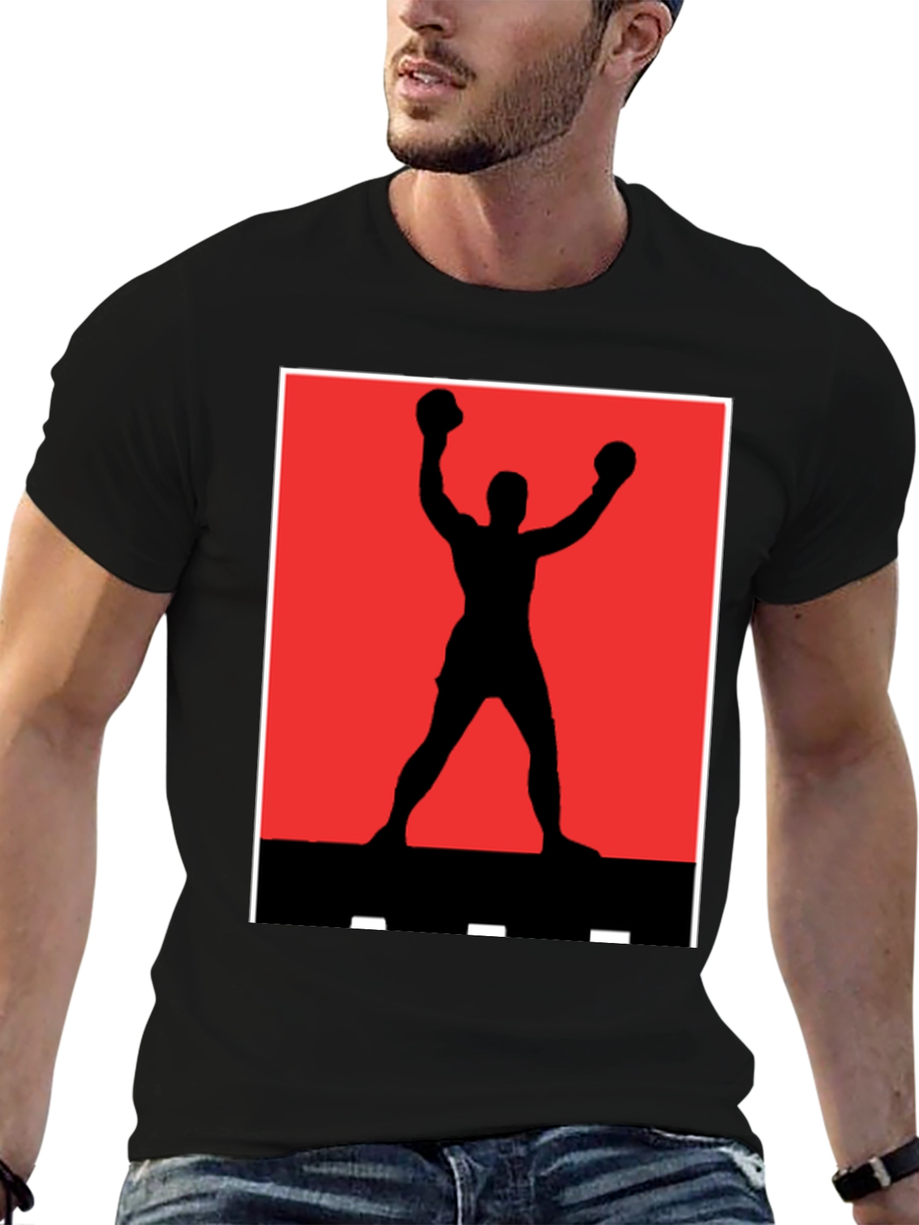 Rocky Silhouette T-Shirt - Classic Boxing Tee