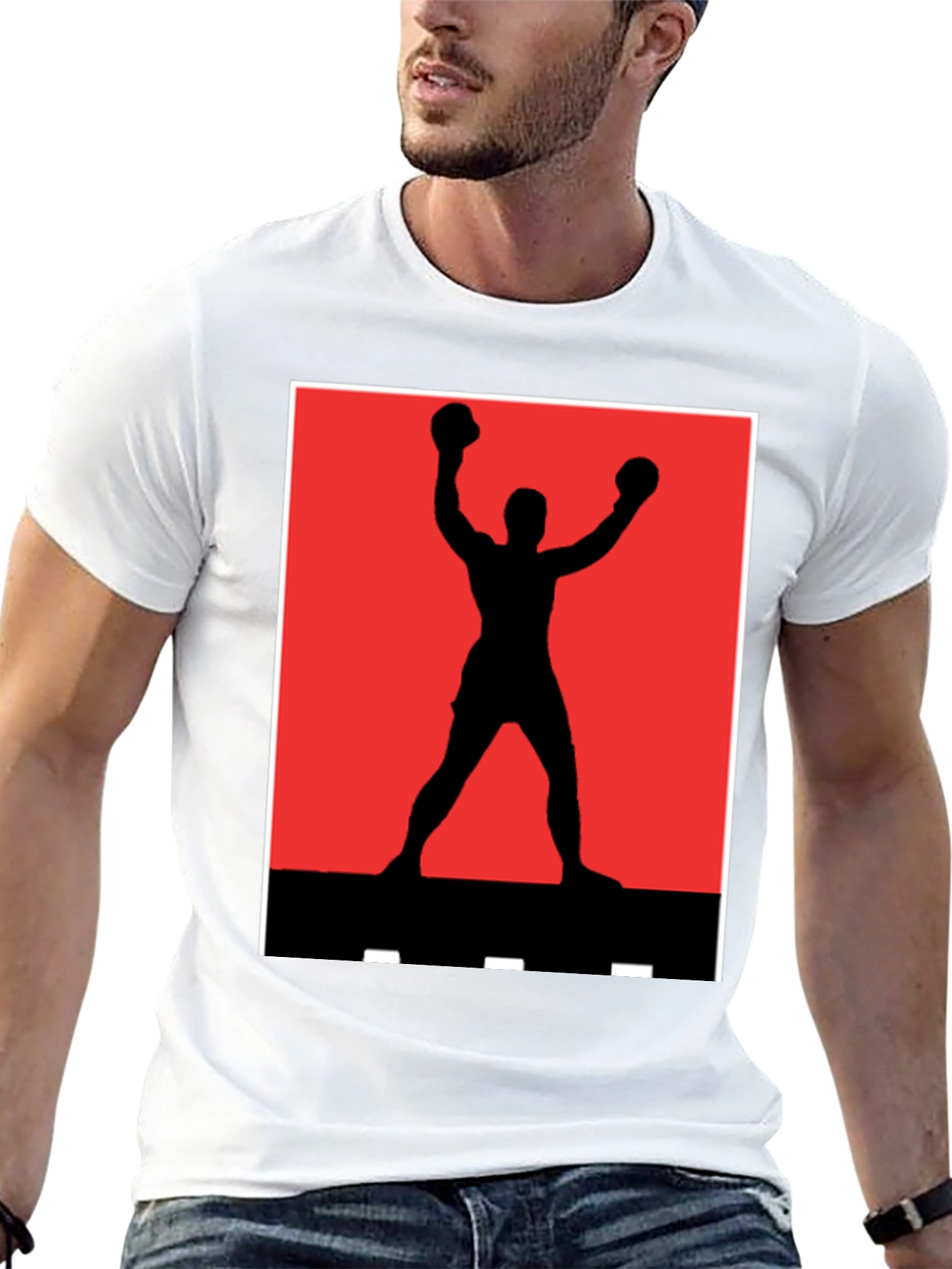 Rocky Silhouette T-Shirt - Classic Boxing Tee