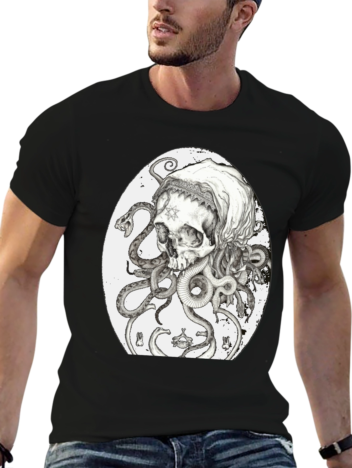 Skull & Serpent Graphic Tee