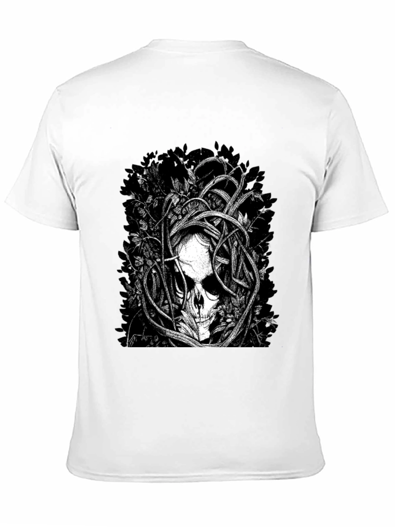 Skull & Vines Graphic Tee - Black