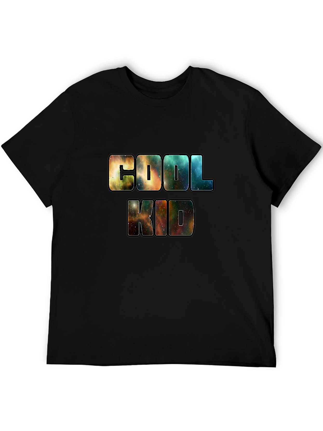 Cool Kid Galaxy Print Black T-Shirt