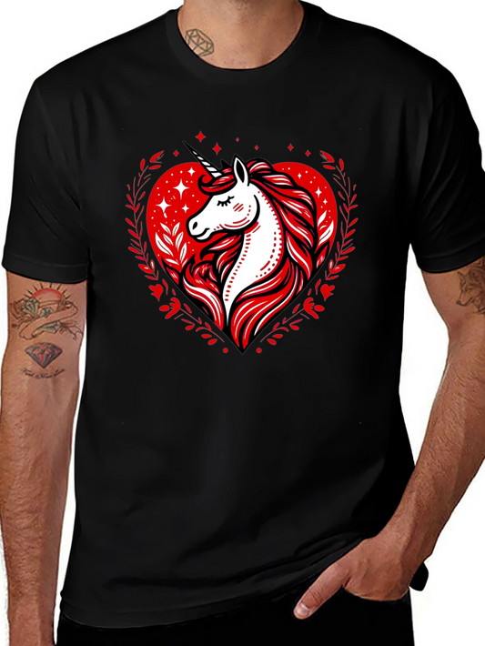Unicorn Heart Graphic Tee - Black