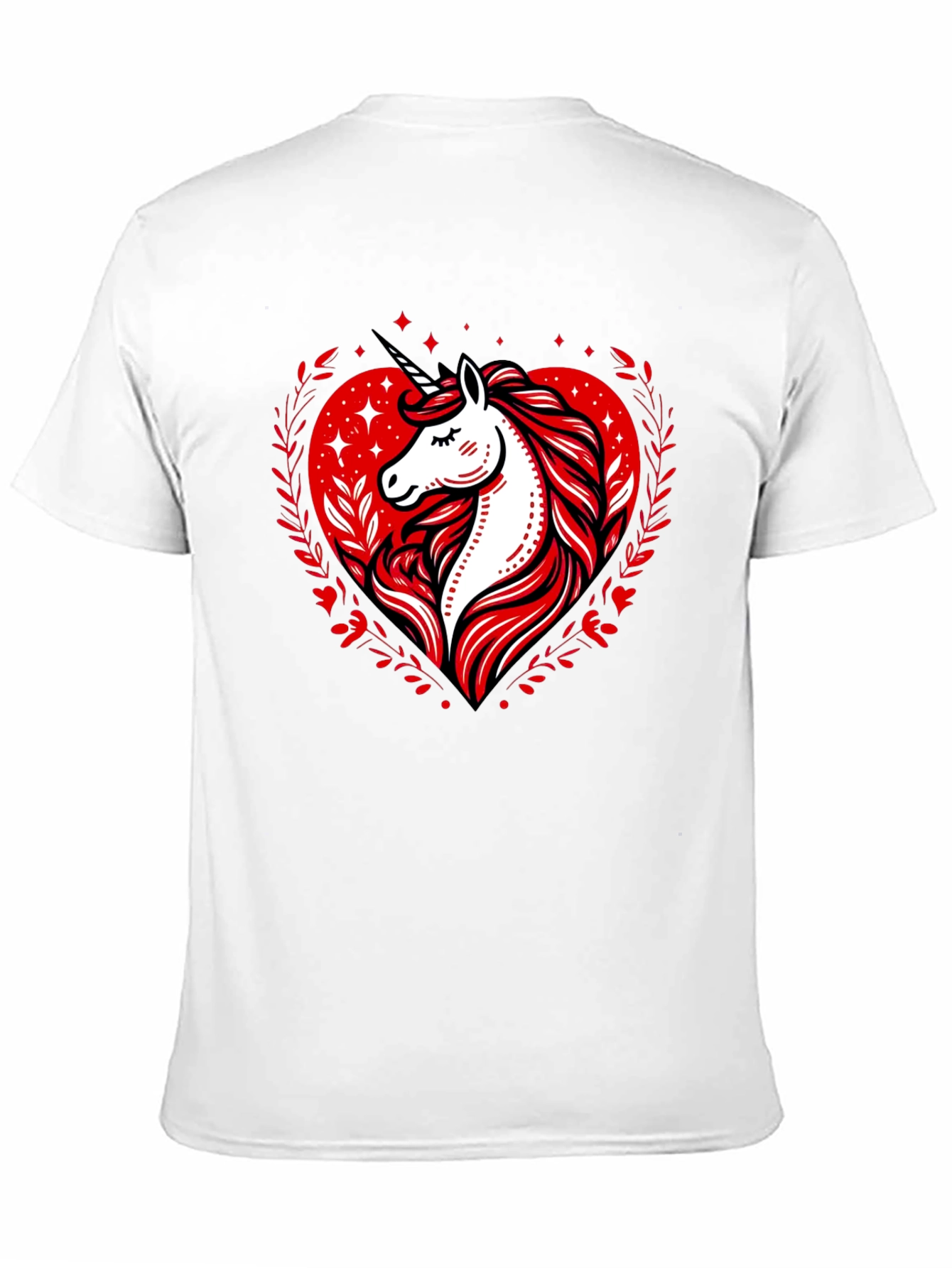 Unicorn Heart Graphic Tee - Black