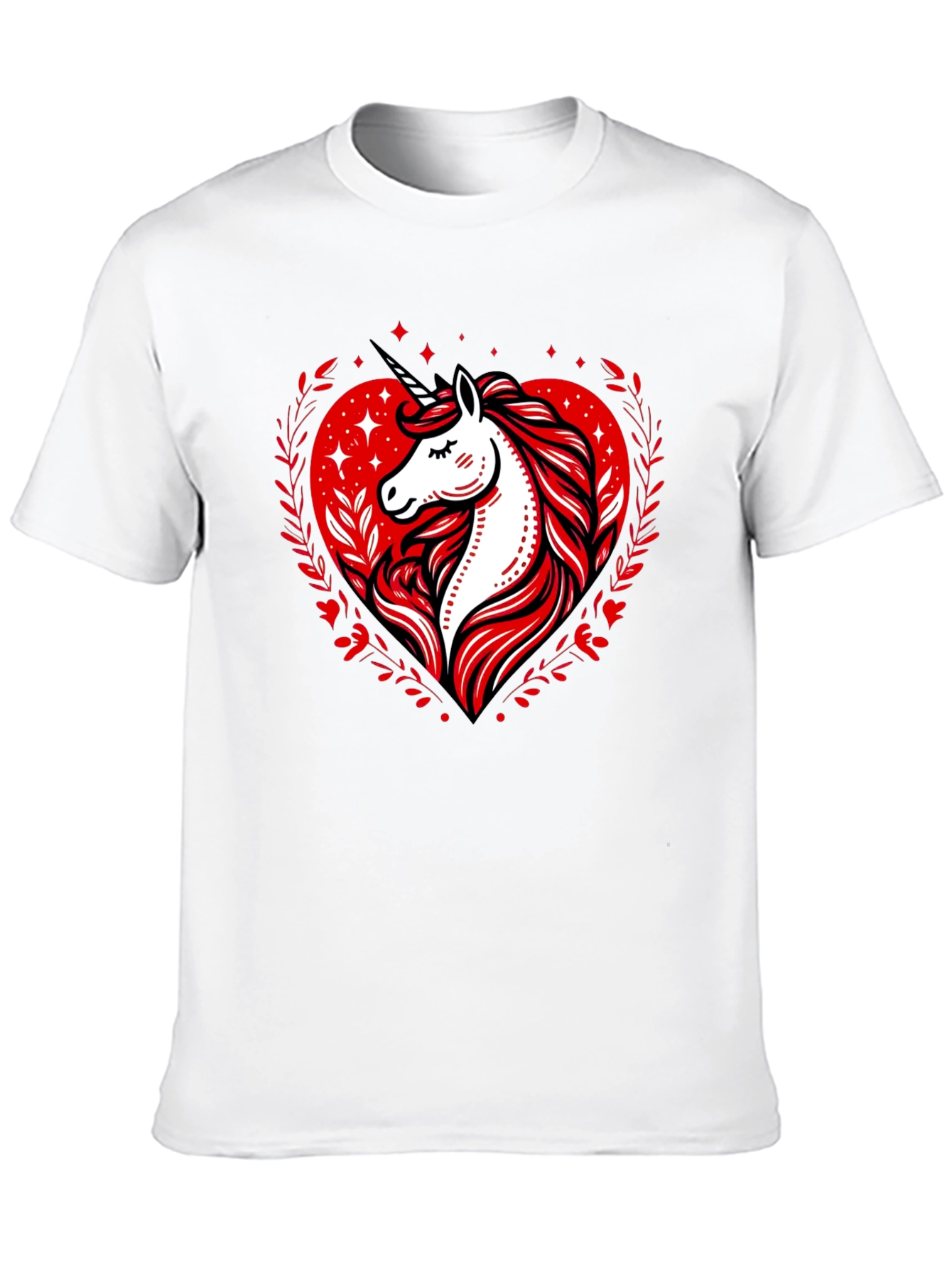 Unicorn Heart Graphic Tee - Black