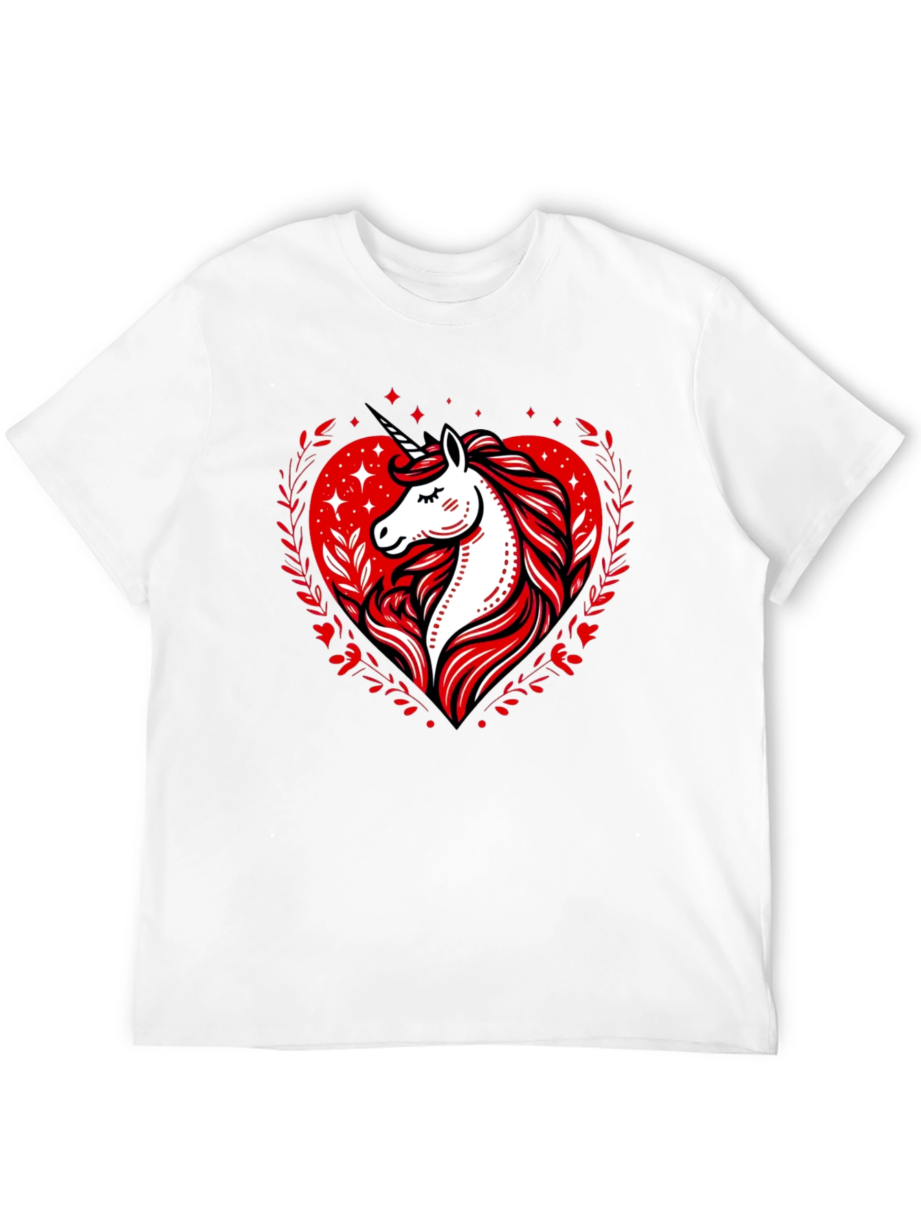 Unicorn Heart Graphic Tee - Black