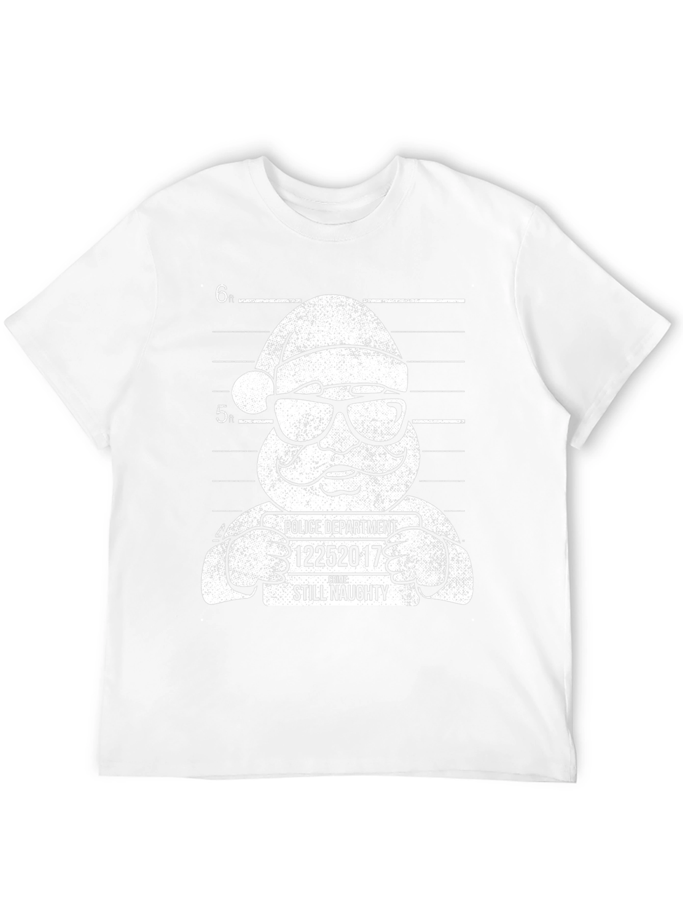 Naughty Santa Mugshot T-Shirt - Holiday Humor