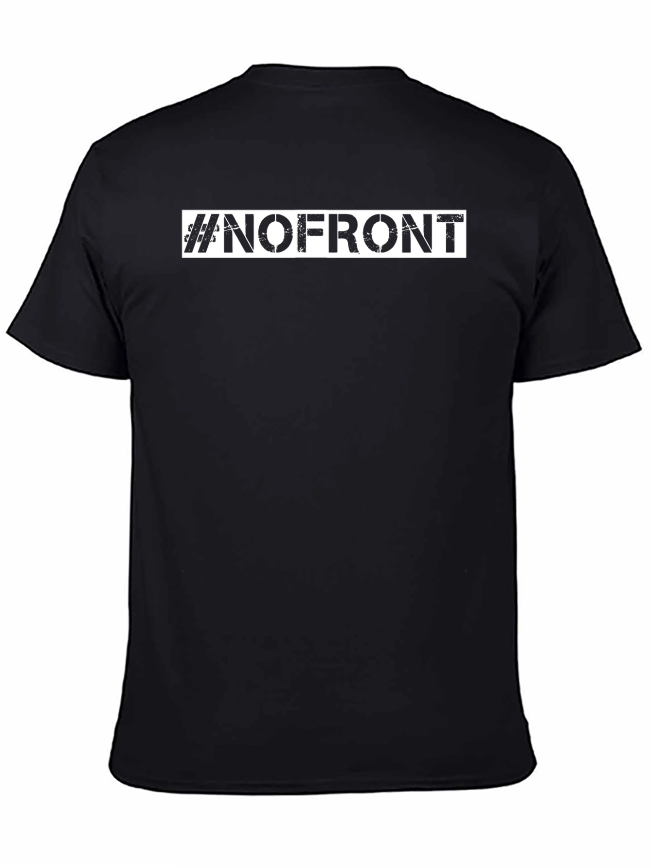 #NOFRONT Graphic Print Black T-Shirt