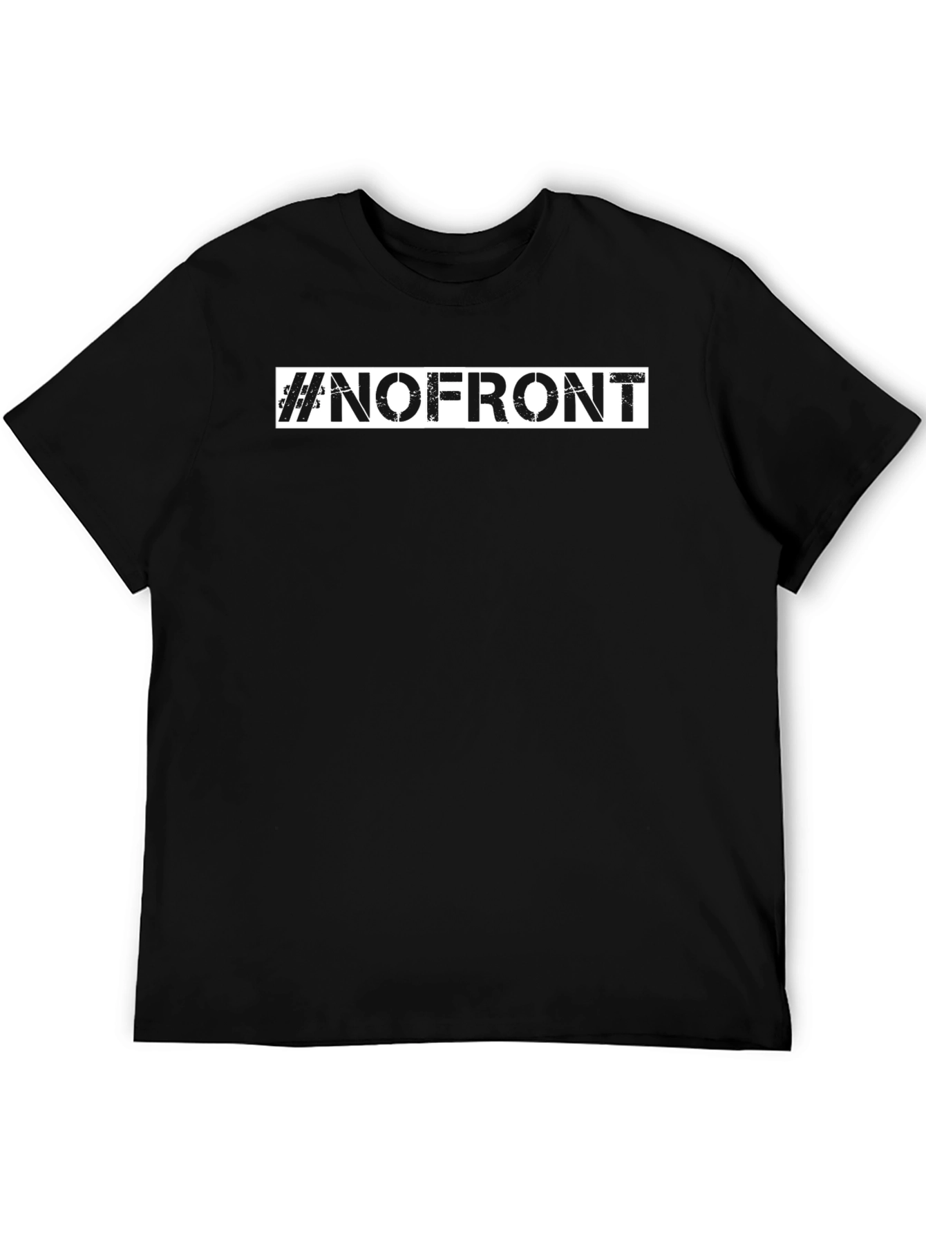 #NOFRONT Graphic Print Black T-Shirt