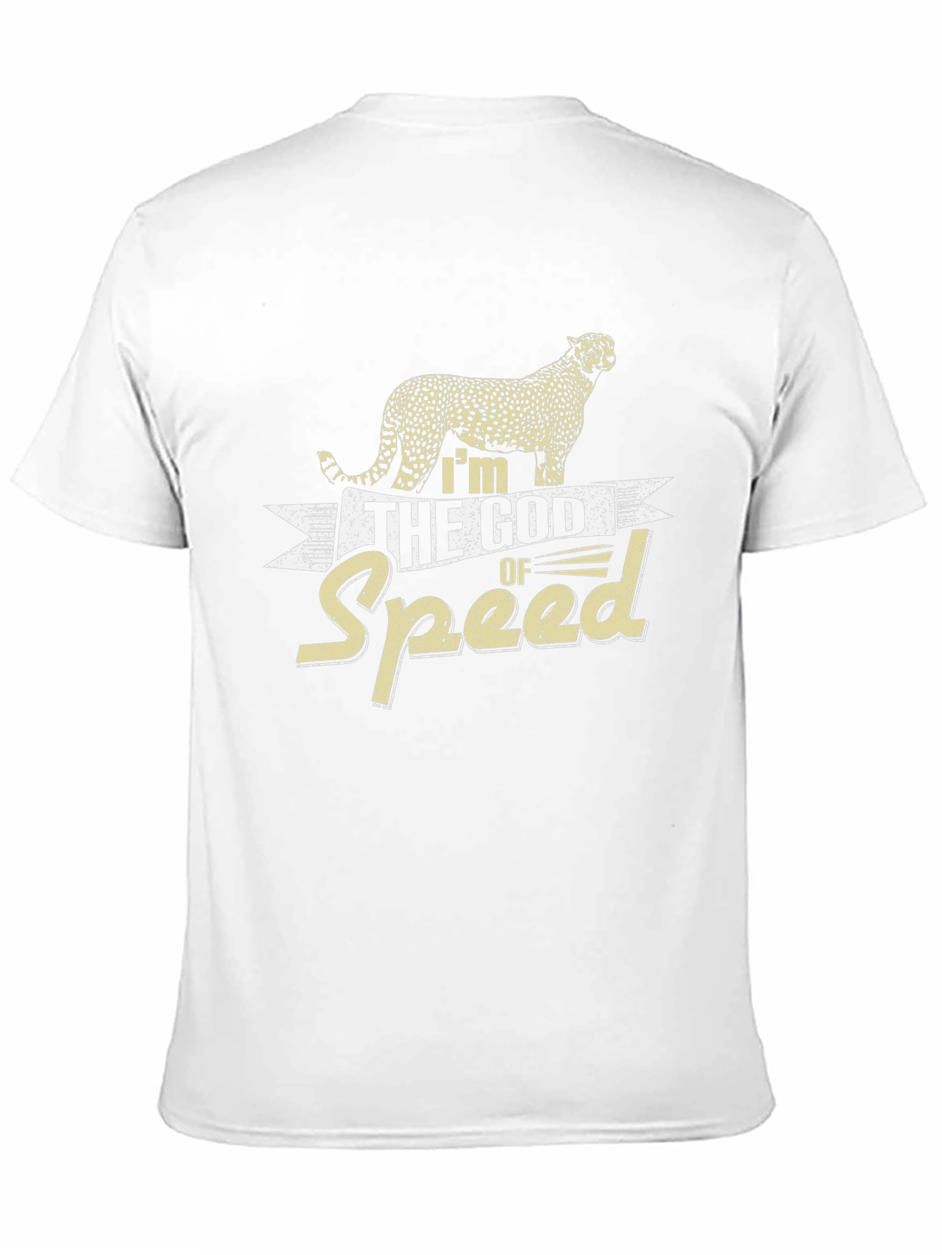 Im the God of Speed Cheetah Graphic Black T-Shirt