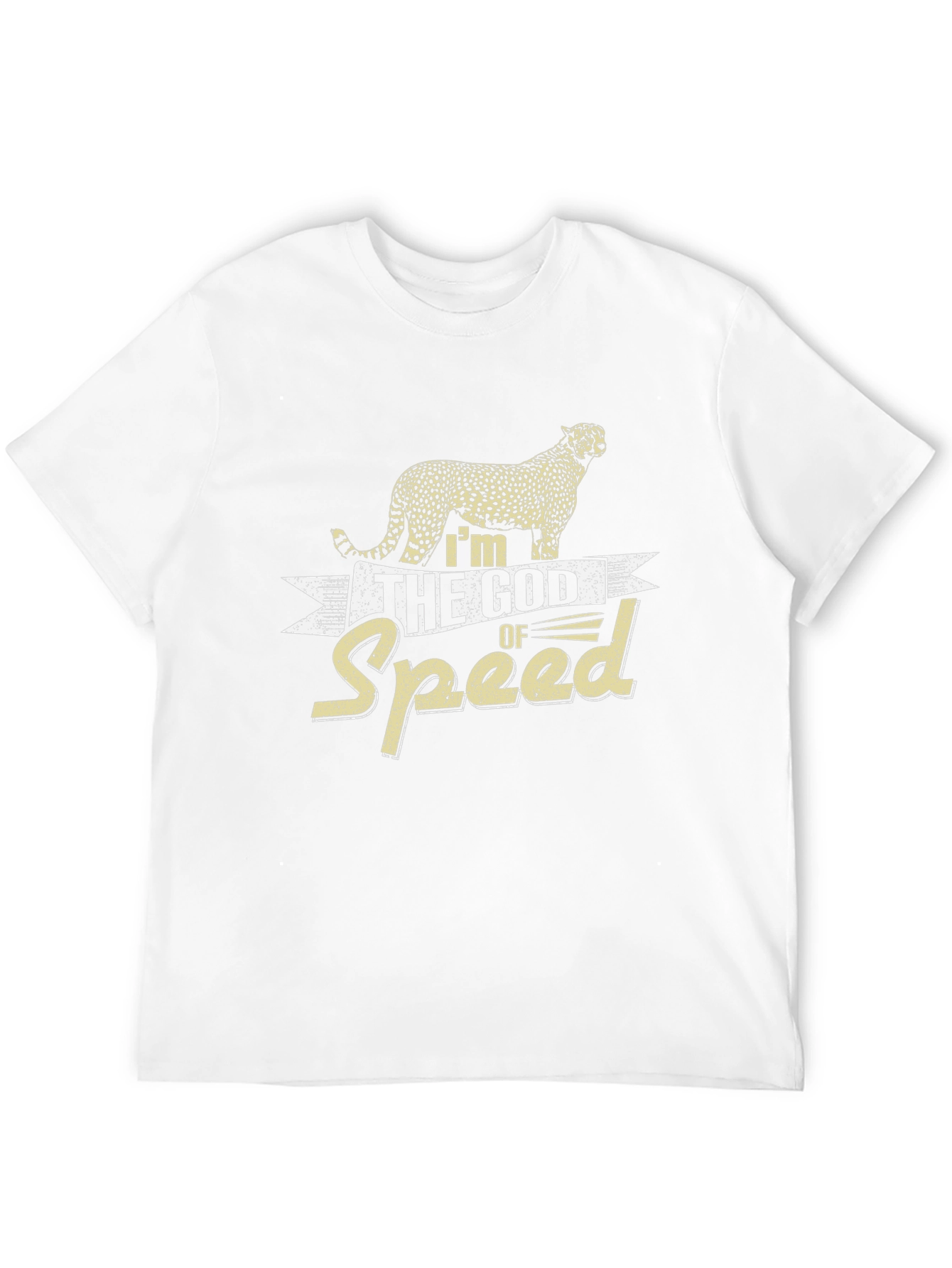 Im the God of Speed Cheetah Graphic Black T-Shirt