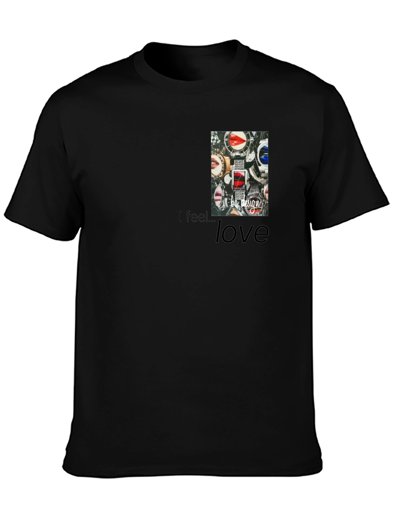 I feel...love Mens Black Graphic Tee