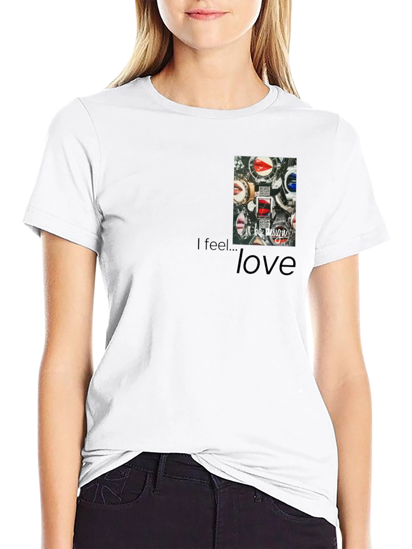I feel...love Mens Black Graphic Tee
