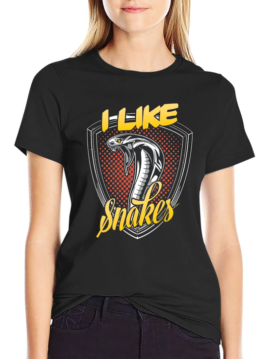 I Like Snakes Graphic Tee - Black