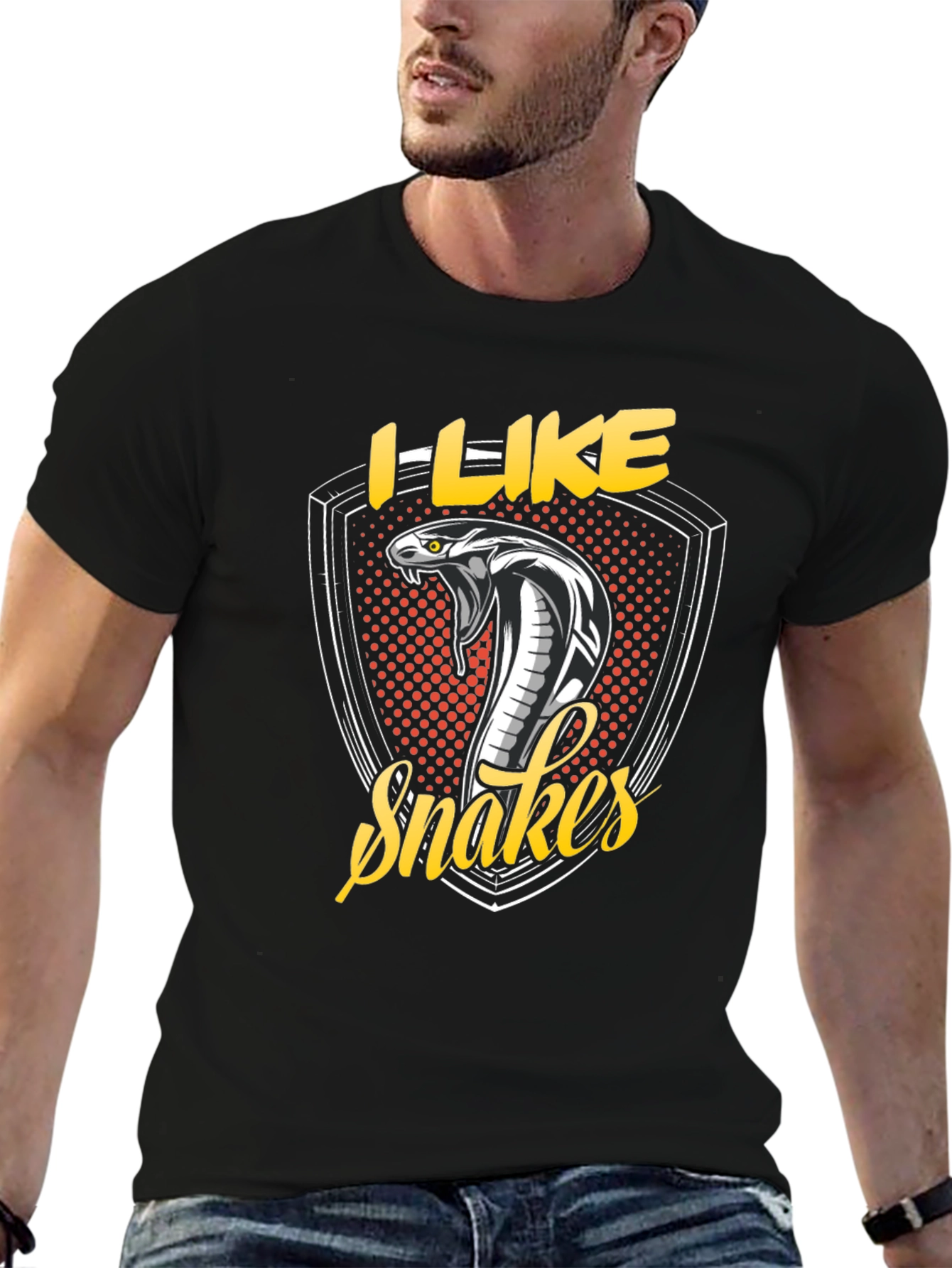 I Like Snakes Graphic Tee - Black