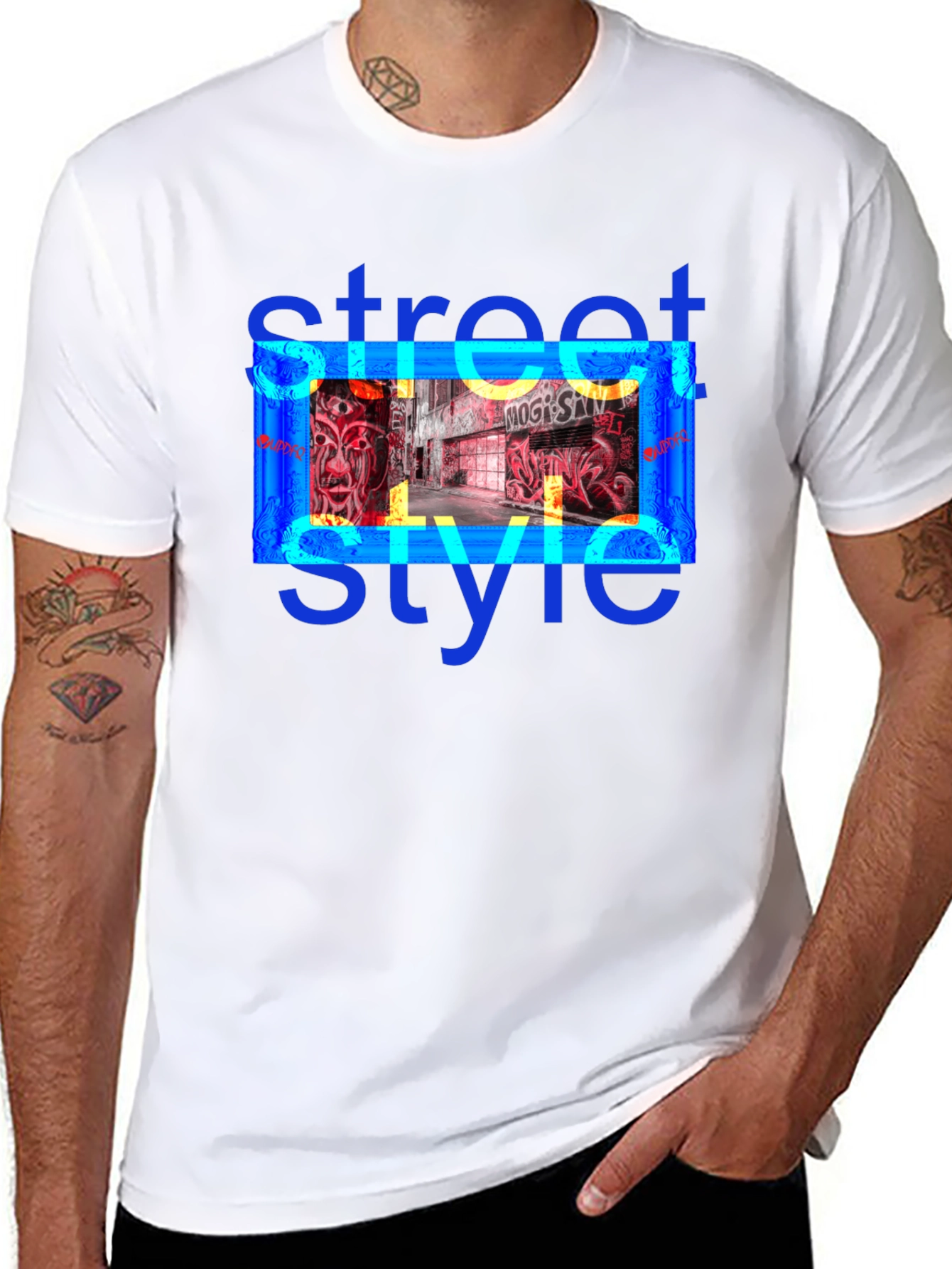 Street Style Graffiti Graphic Tee - Urban Edge