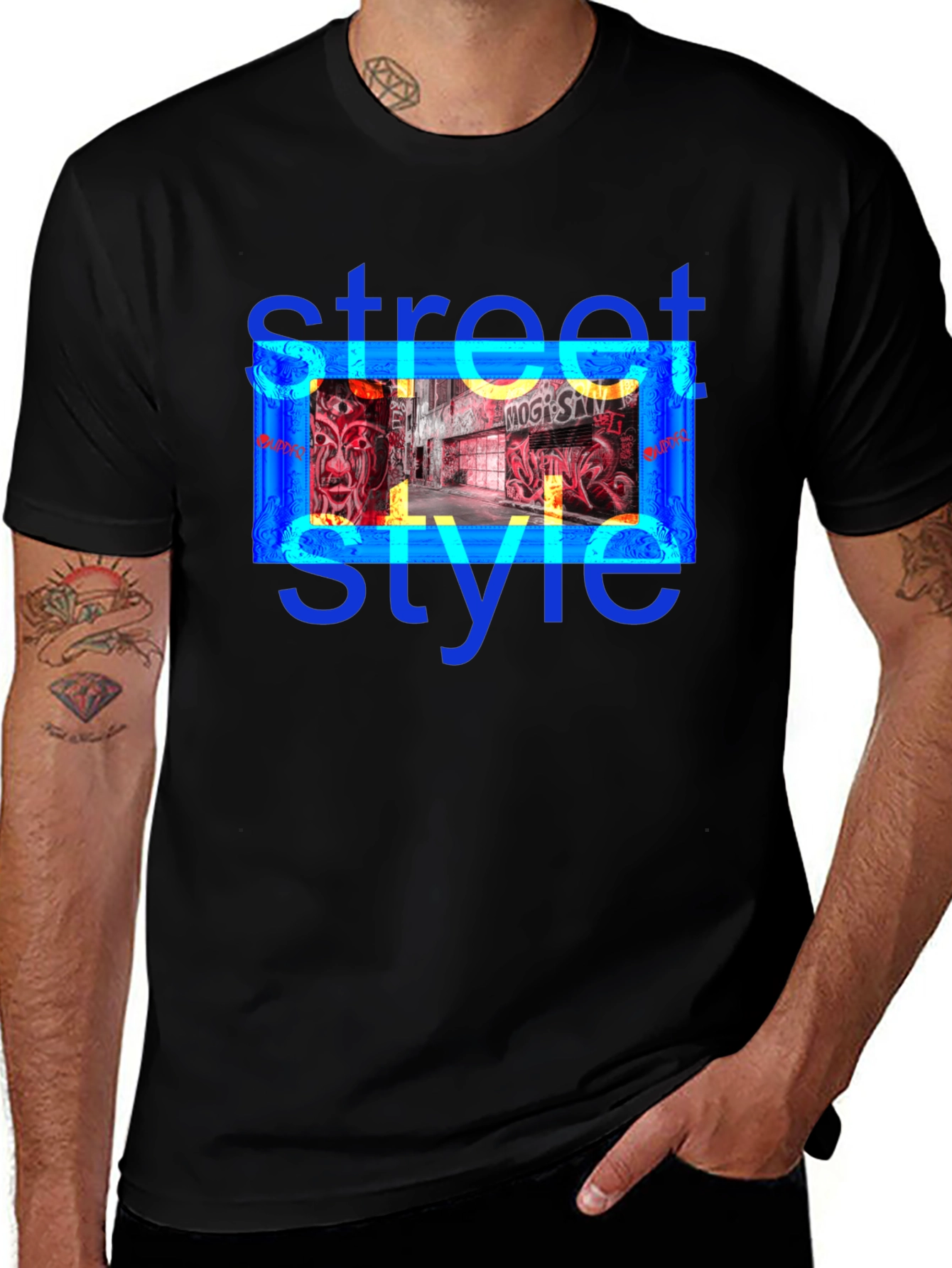 Street Style Graffiti Graphic Tee - Urban Edge
