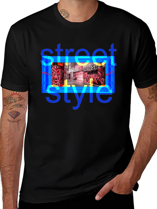 Street Style Graffiti Graphic Tee - Urban Edge
