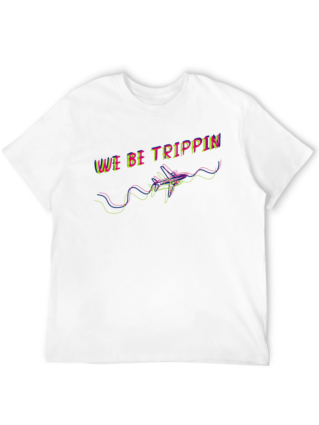 We Be Trippin Graphic Tee - Black Cotton T-Shirt