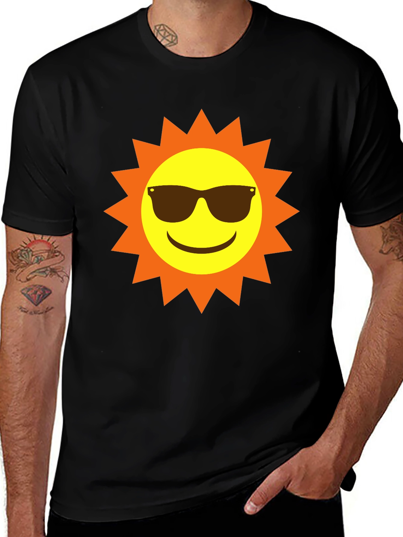 Cool Sun Graphic Tee - Black T-Shirt