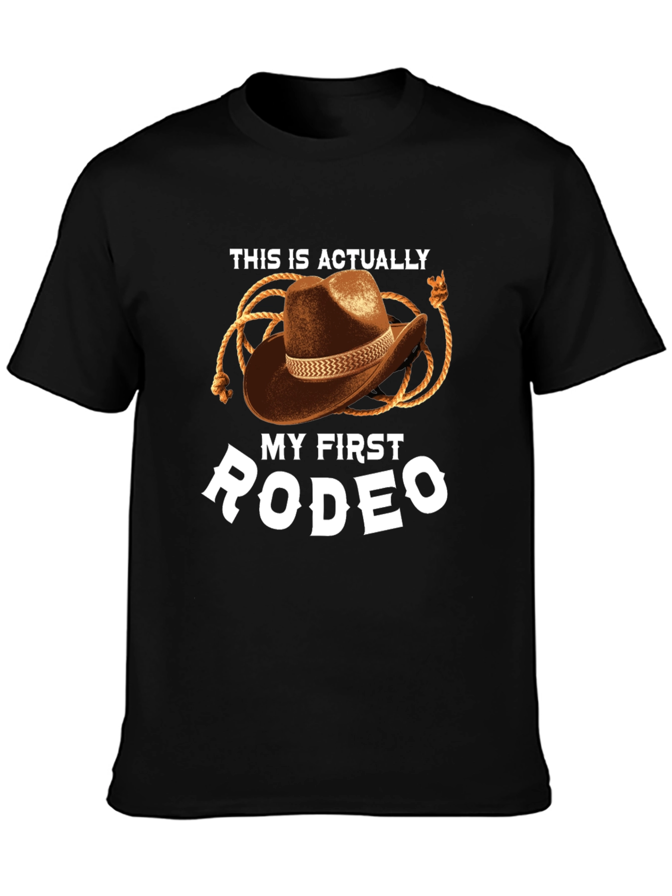 My First Rodeo Graphic Tee - Cowboy Hat Design