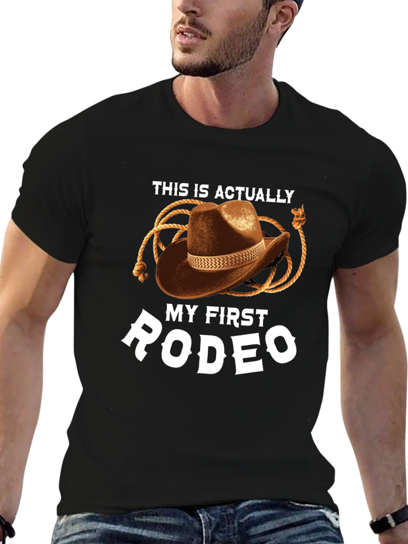 My First Rodeo Graphic Tee - Cowboy Hat Design