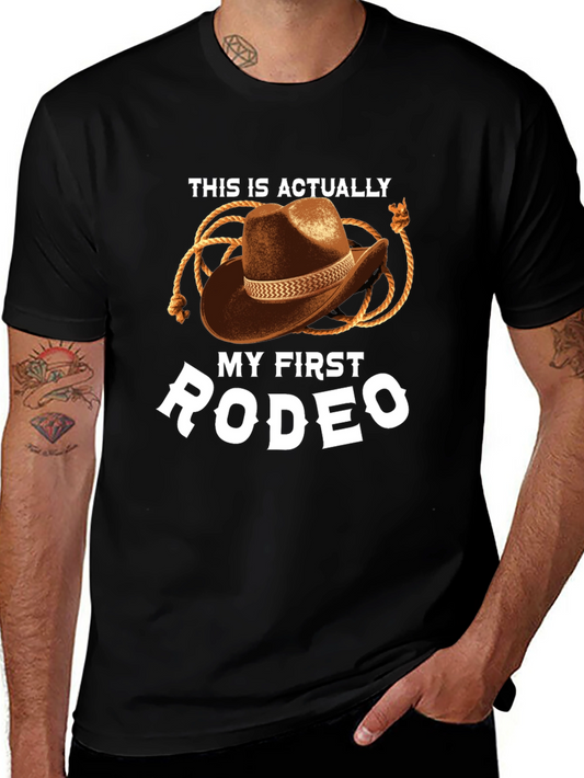 My First Rodeo Graphic Tee - Cowboy Hat Design