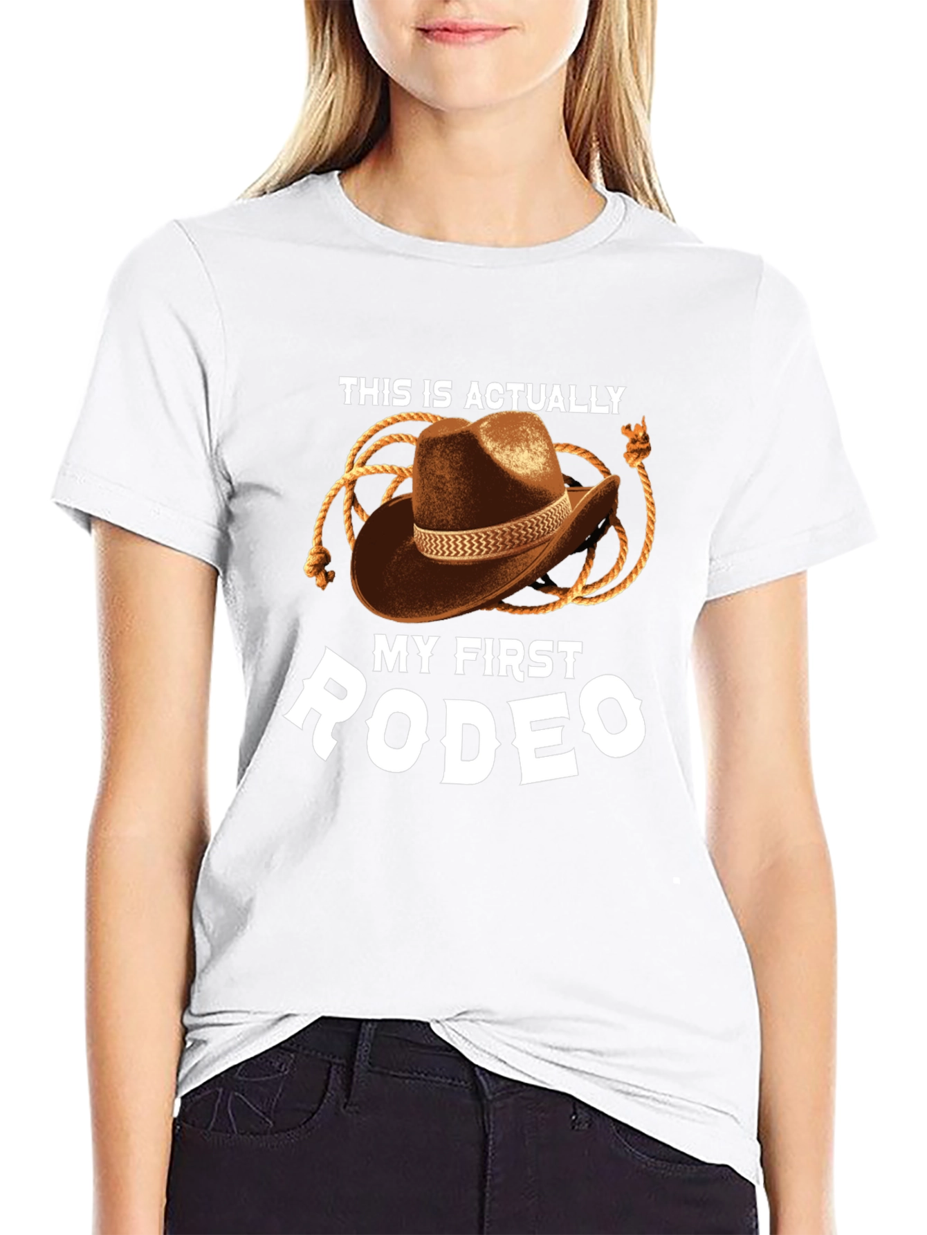 My First Rodeo Graphic Tee - Cowboy Hat Design