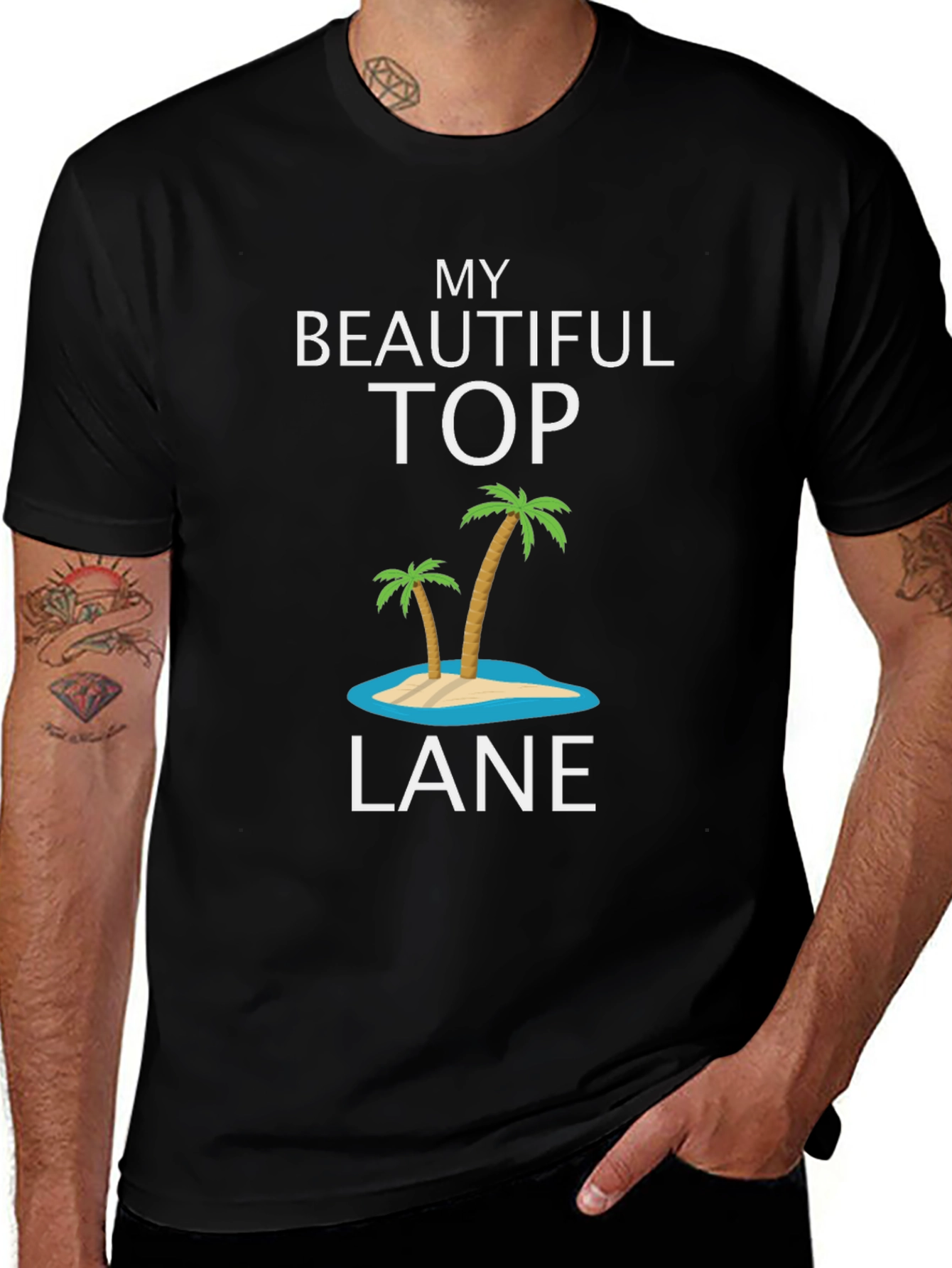 My Beautiful Top Lane Tee - Island Palm Tree