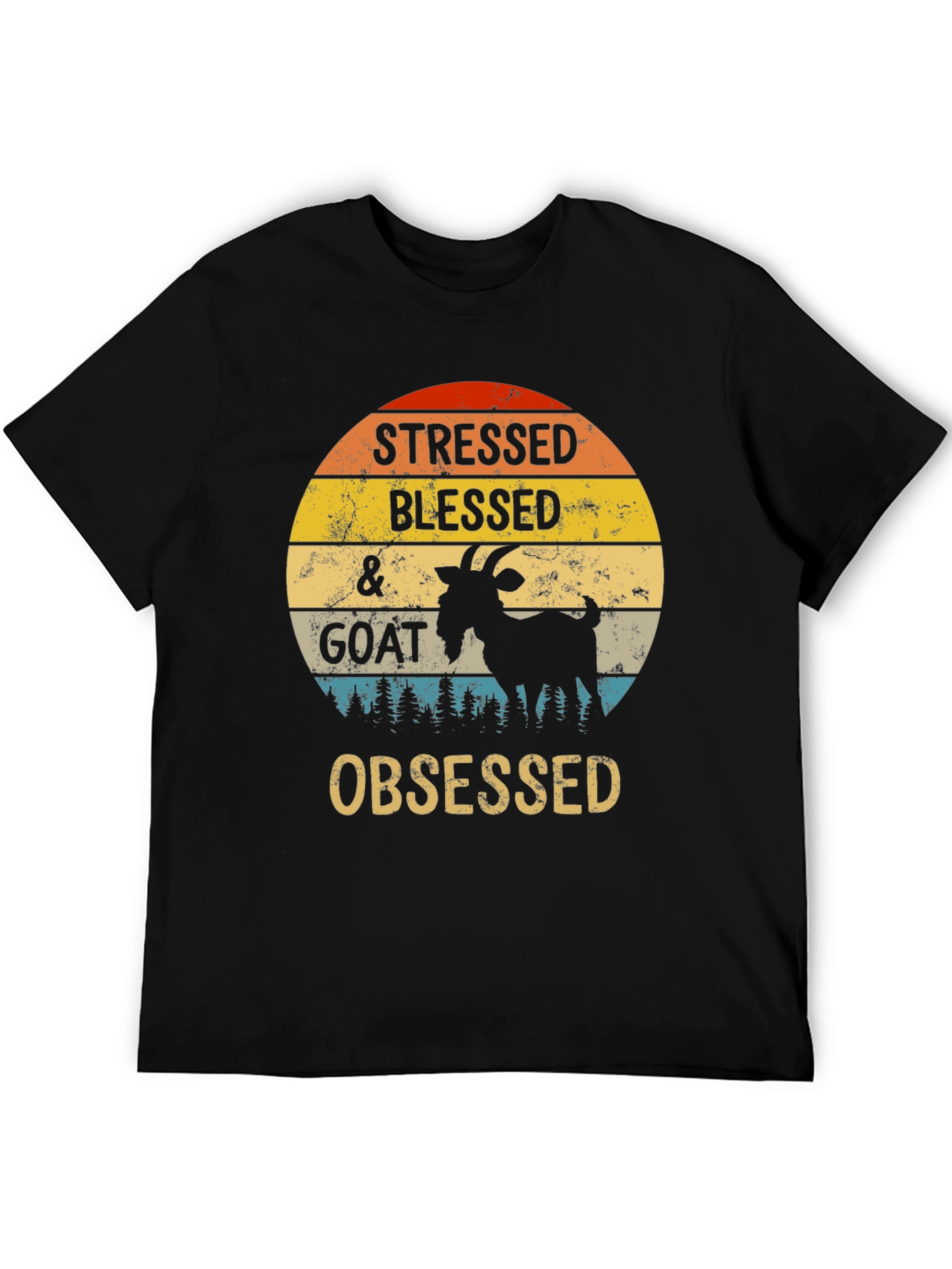 Stressed Blessed & Goat Obsessed T-Shirt