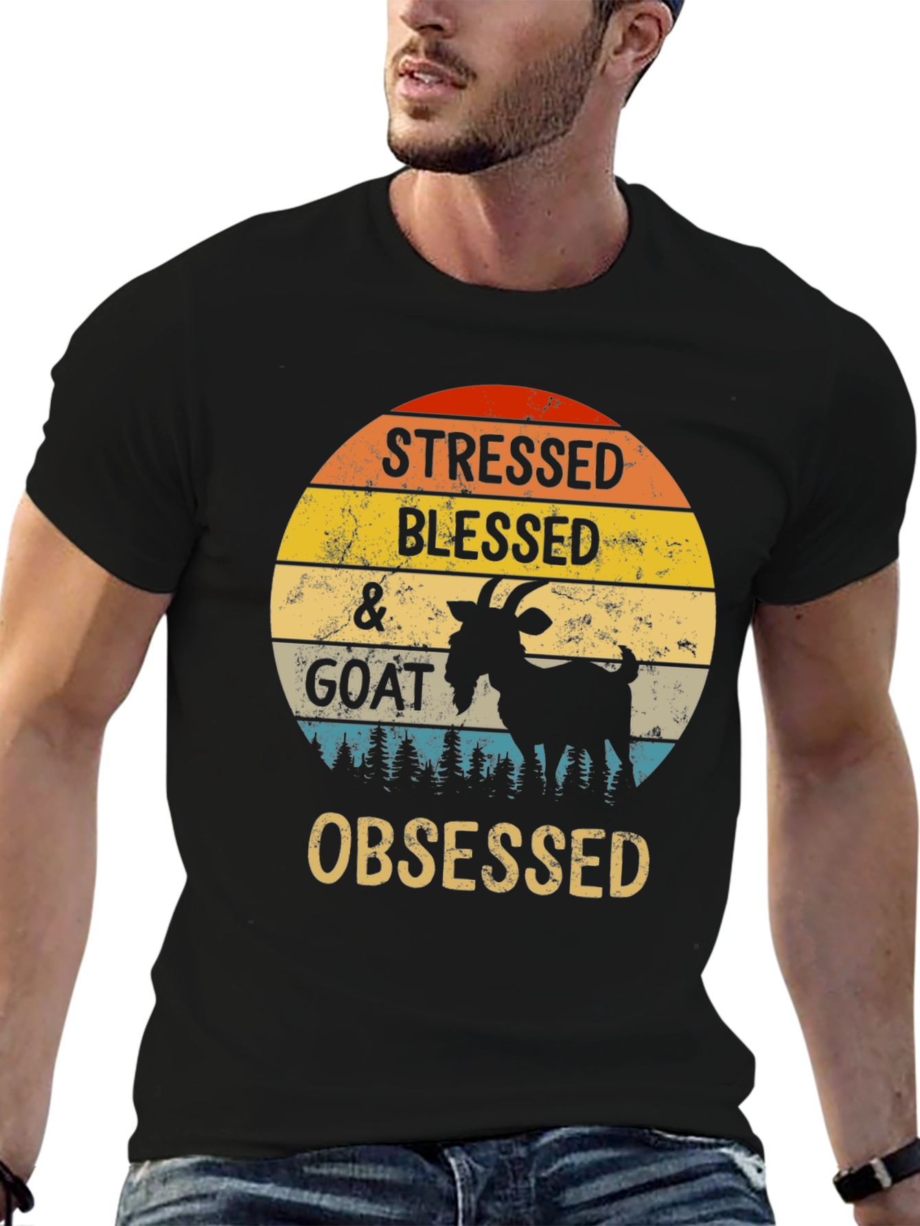 Stressed Blessed & Goat Obsessed T-Shirt