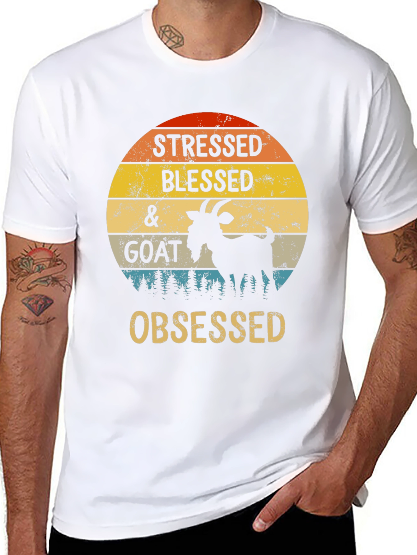Stressed Blessed & Goat Obsessed T-Shirt