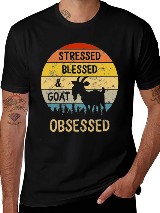 Stressed Blessed & Goat Obsessed T-Shirt
