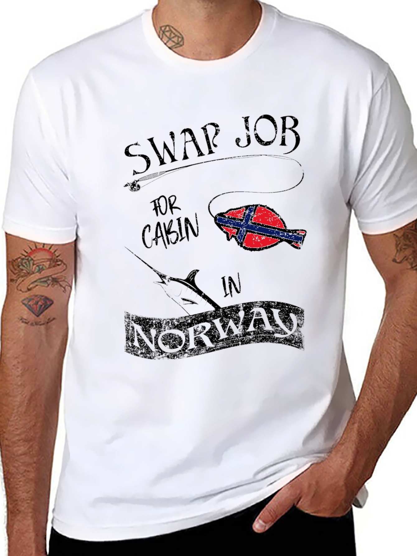 Swap Job For Cabin Norway T-Shirt