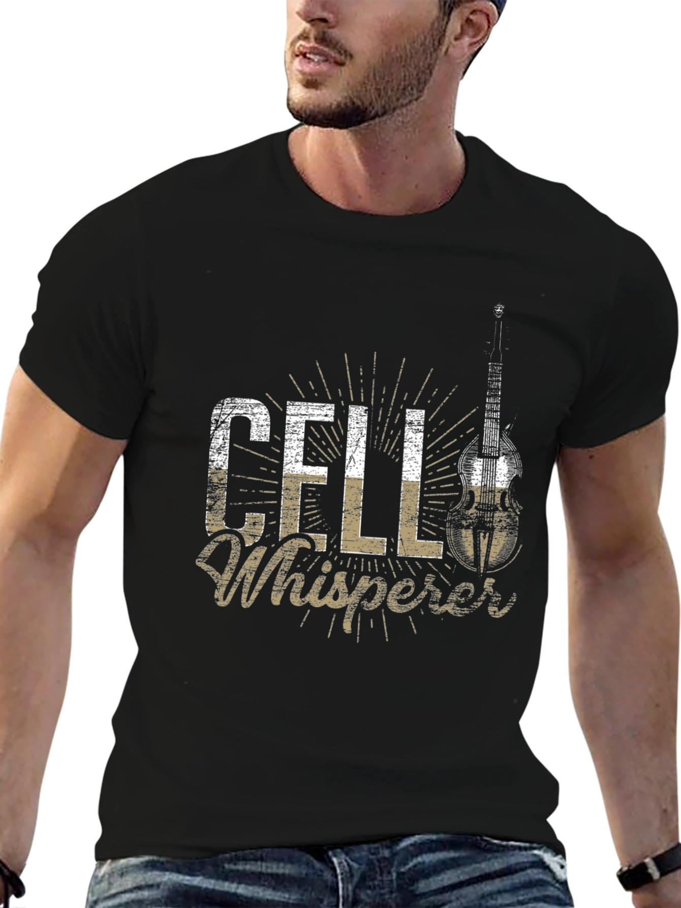 Cell Whisperer Black T-Shirt - Music Gift