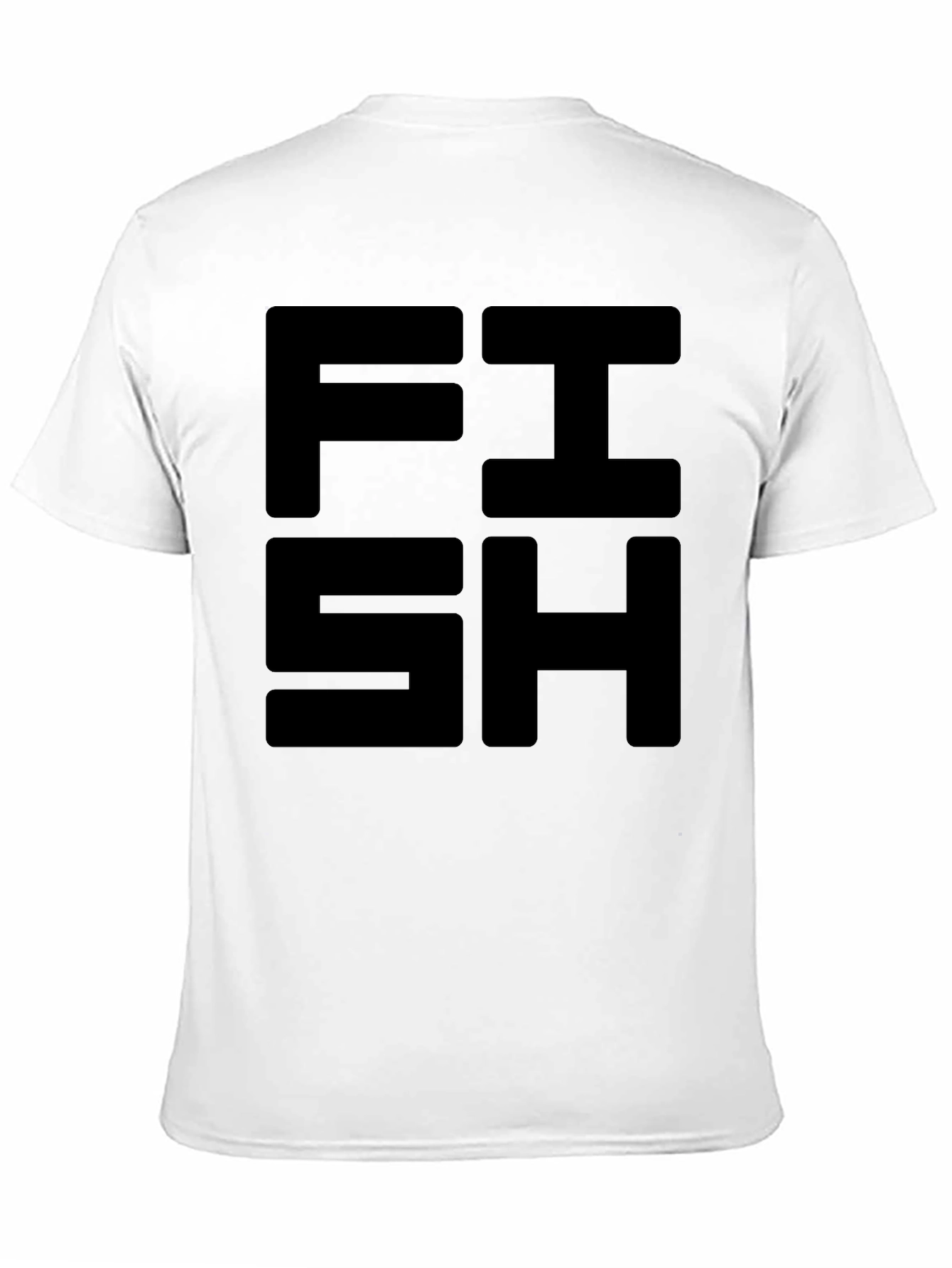 FISH Graphic Tee - Bold Black Cotton T-Shirt