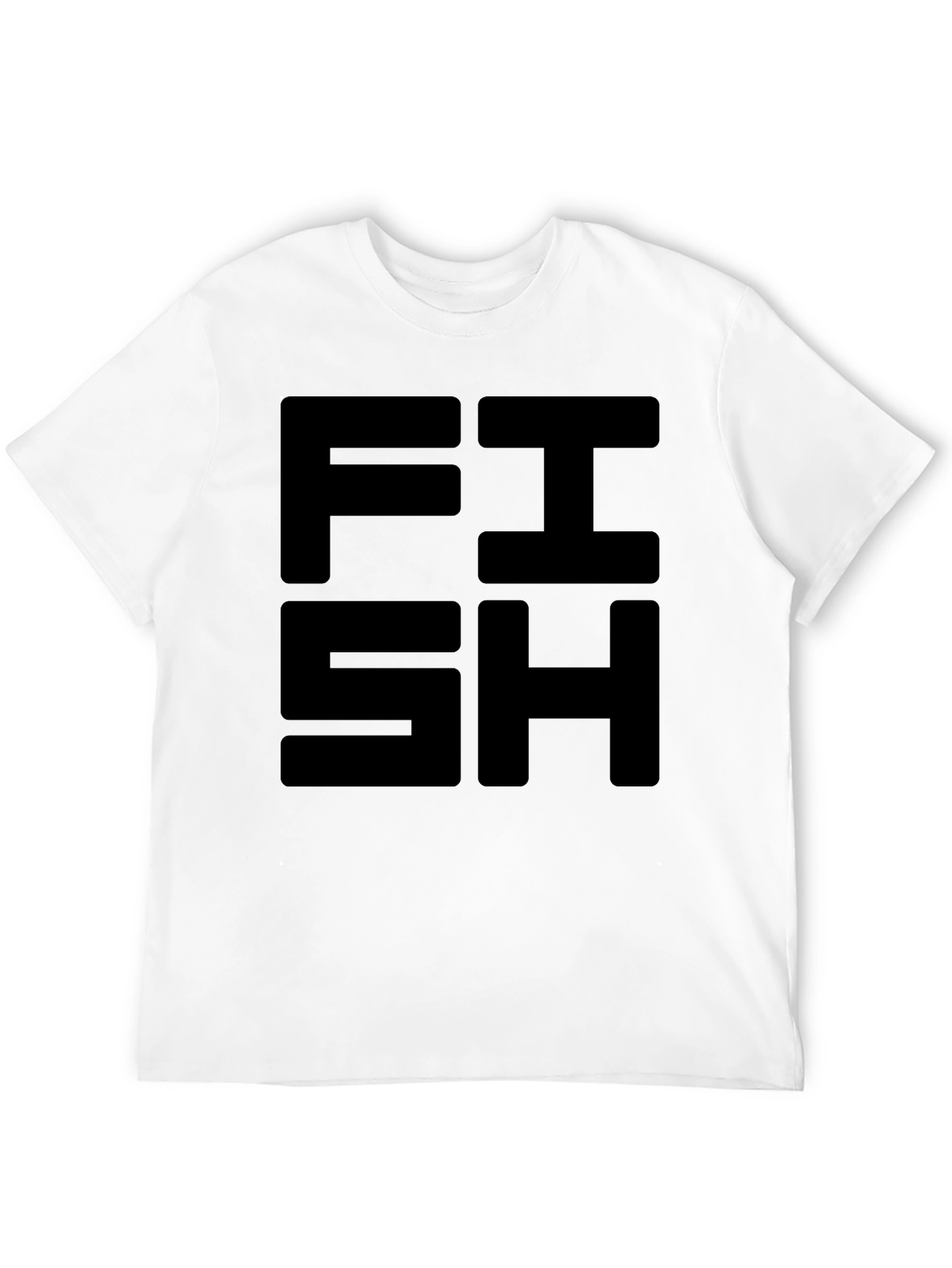 FISH Graphic Tee - Bold Black Cotton T-Shirt