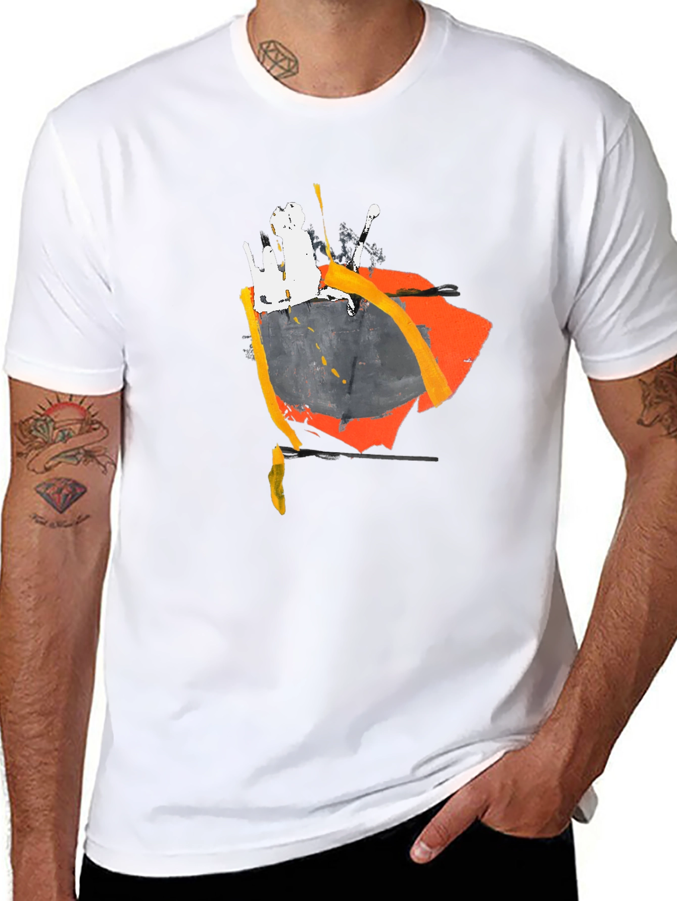 Abstract Art Black T-Shirt