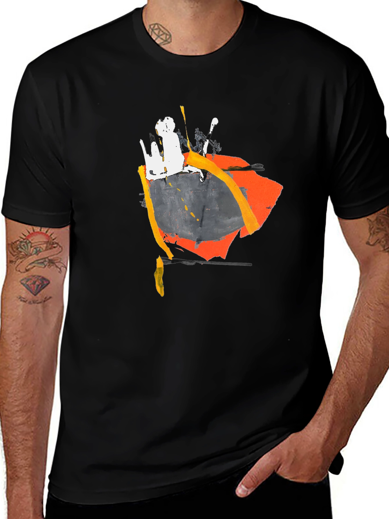 Abstract Art Black T-Shirt