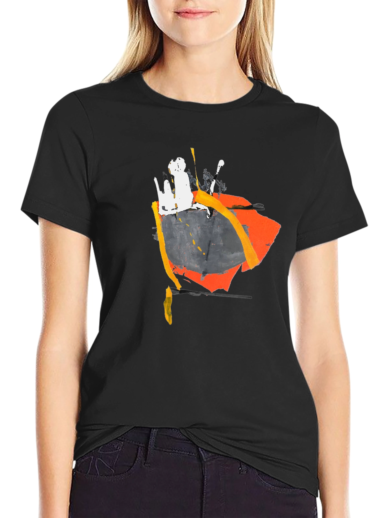 Abstract Art Black T-Shirt