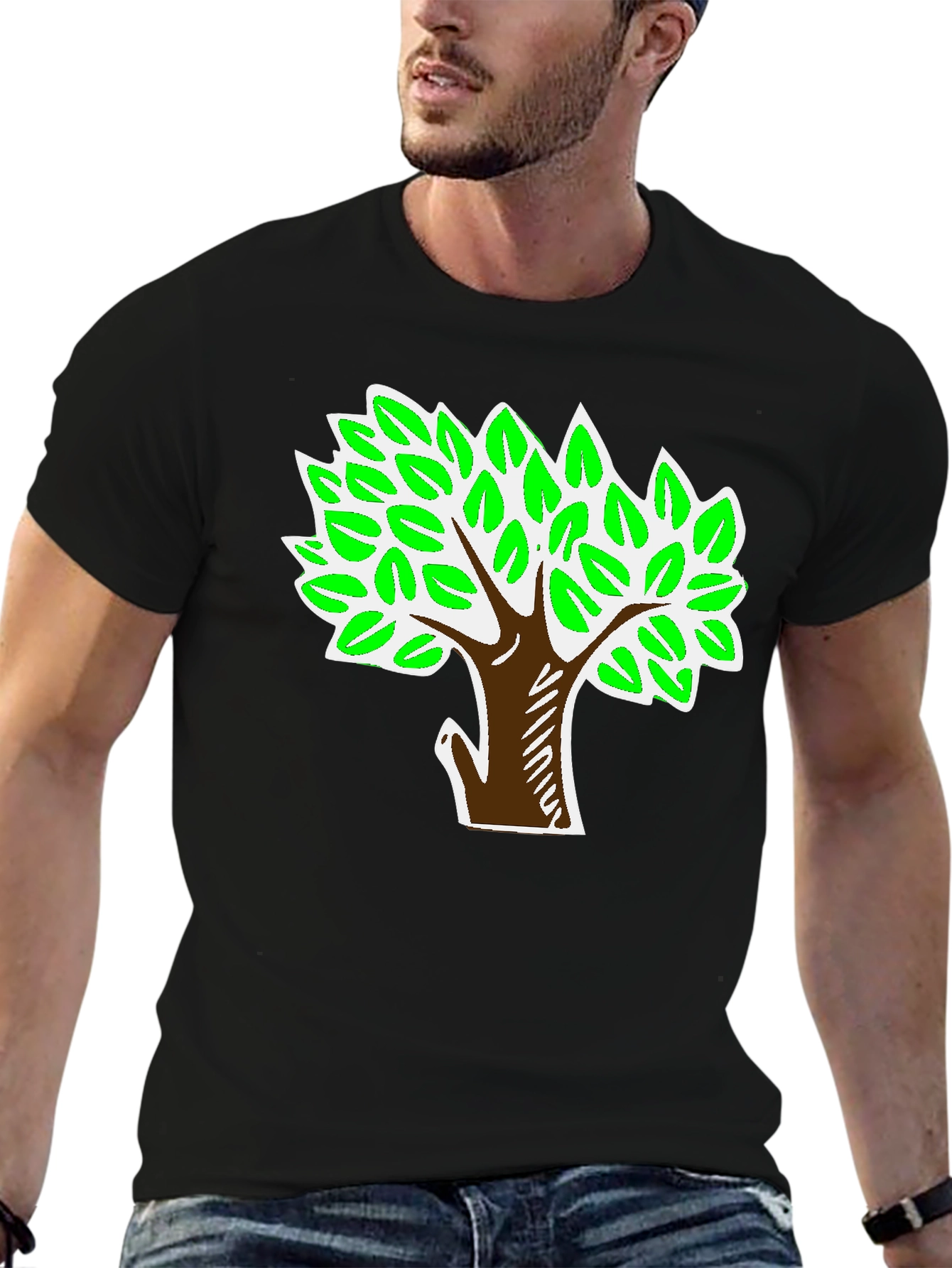 Tree Graphic Black T-Shirt