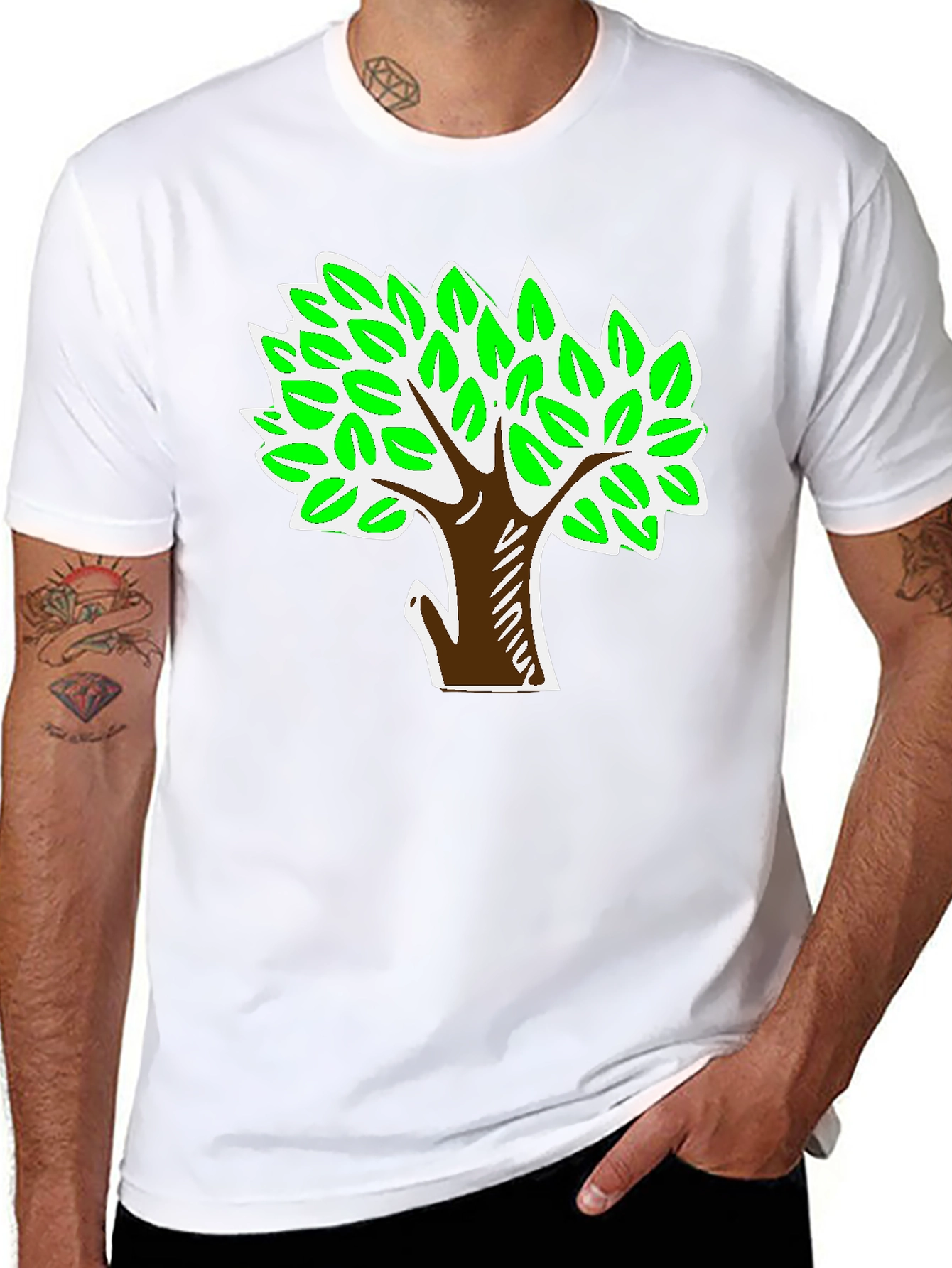 Tree Graphic Black T-Shirt