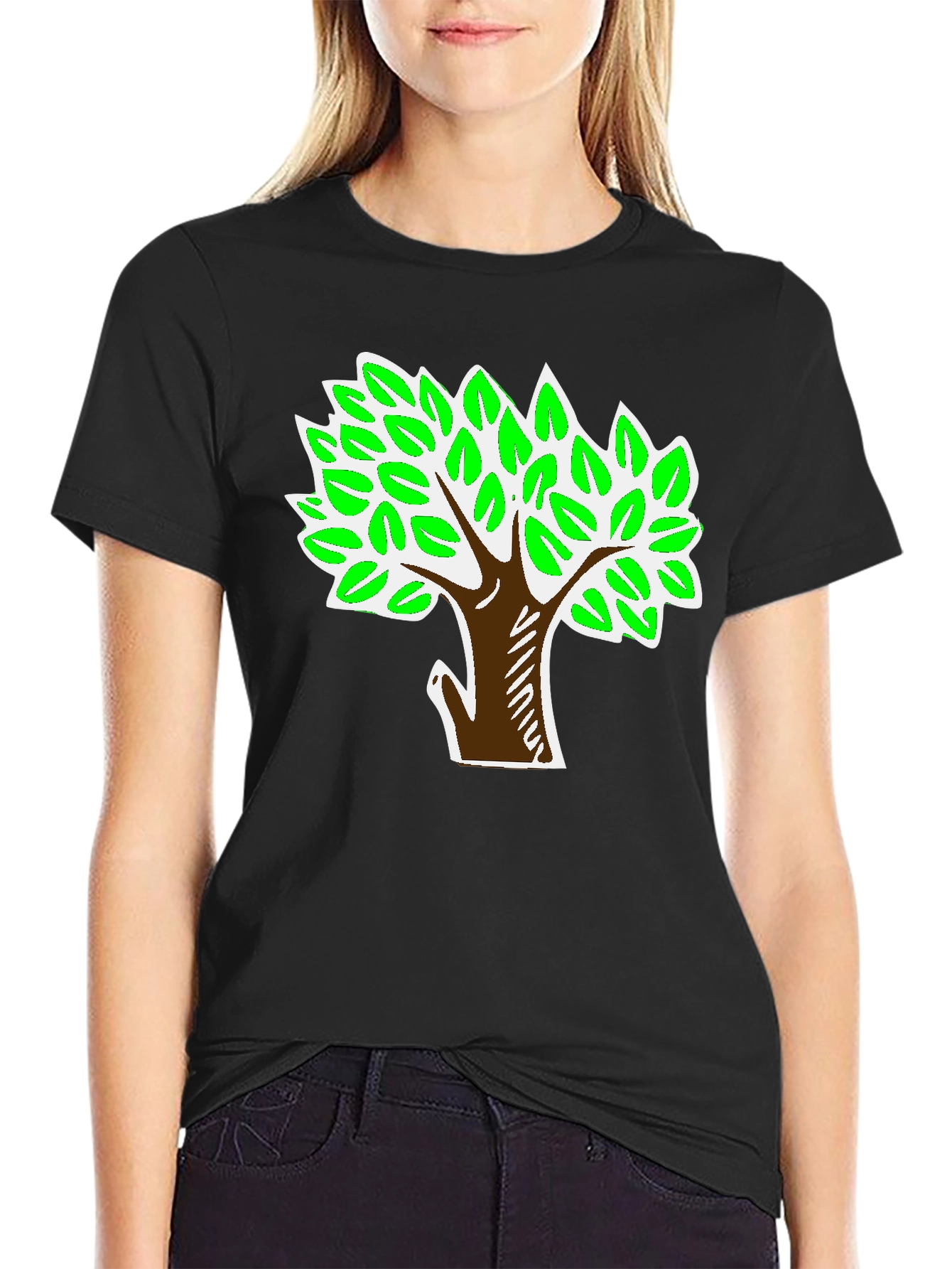 Tree Graphic Black T-Shirt