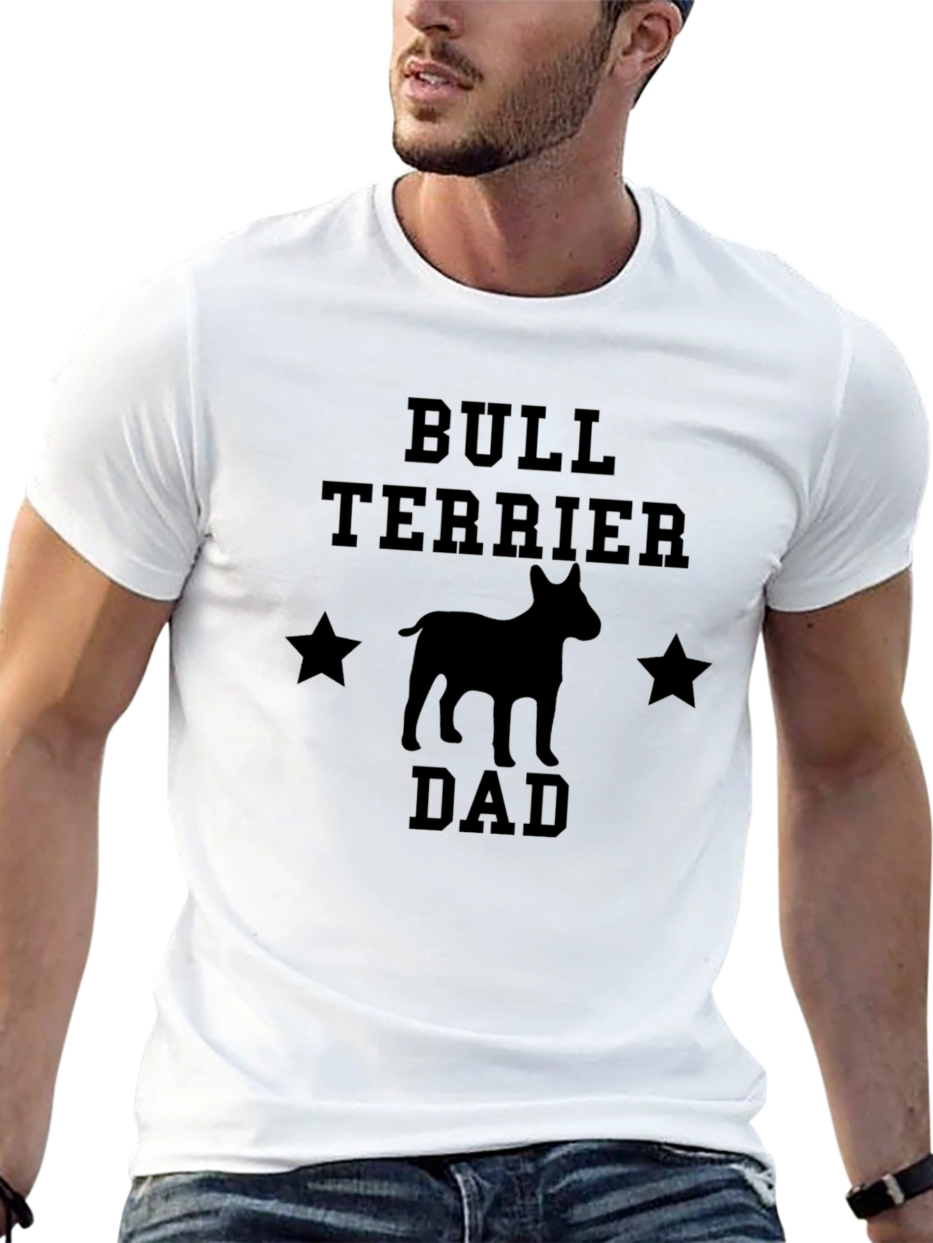 Bull Terrier Dad Graphic T-Shirt