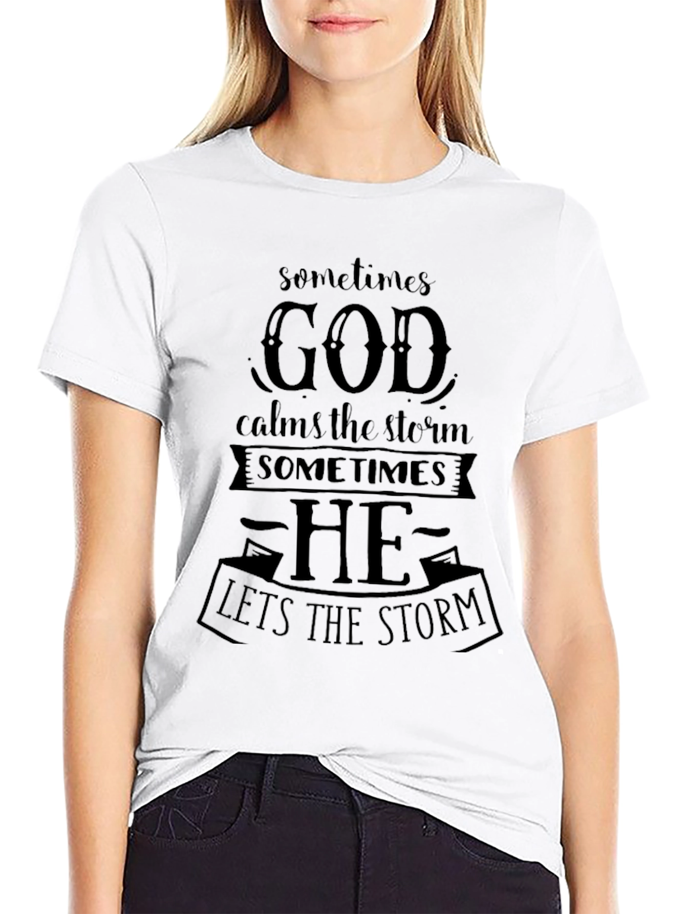 Faith T-Shirt: God Calms The Storm Graphic Tee