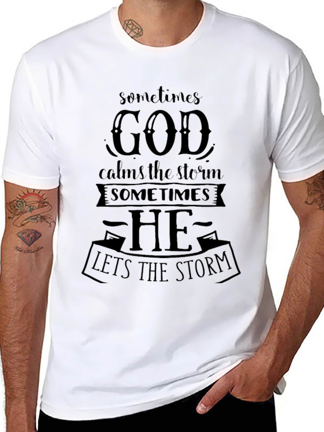 Faith T-Shirt: God Calms The Storm Graphic Tee