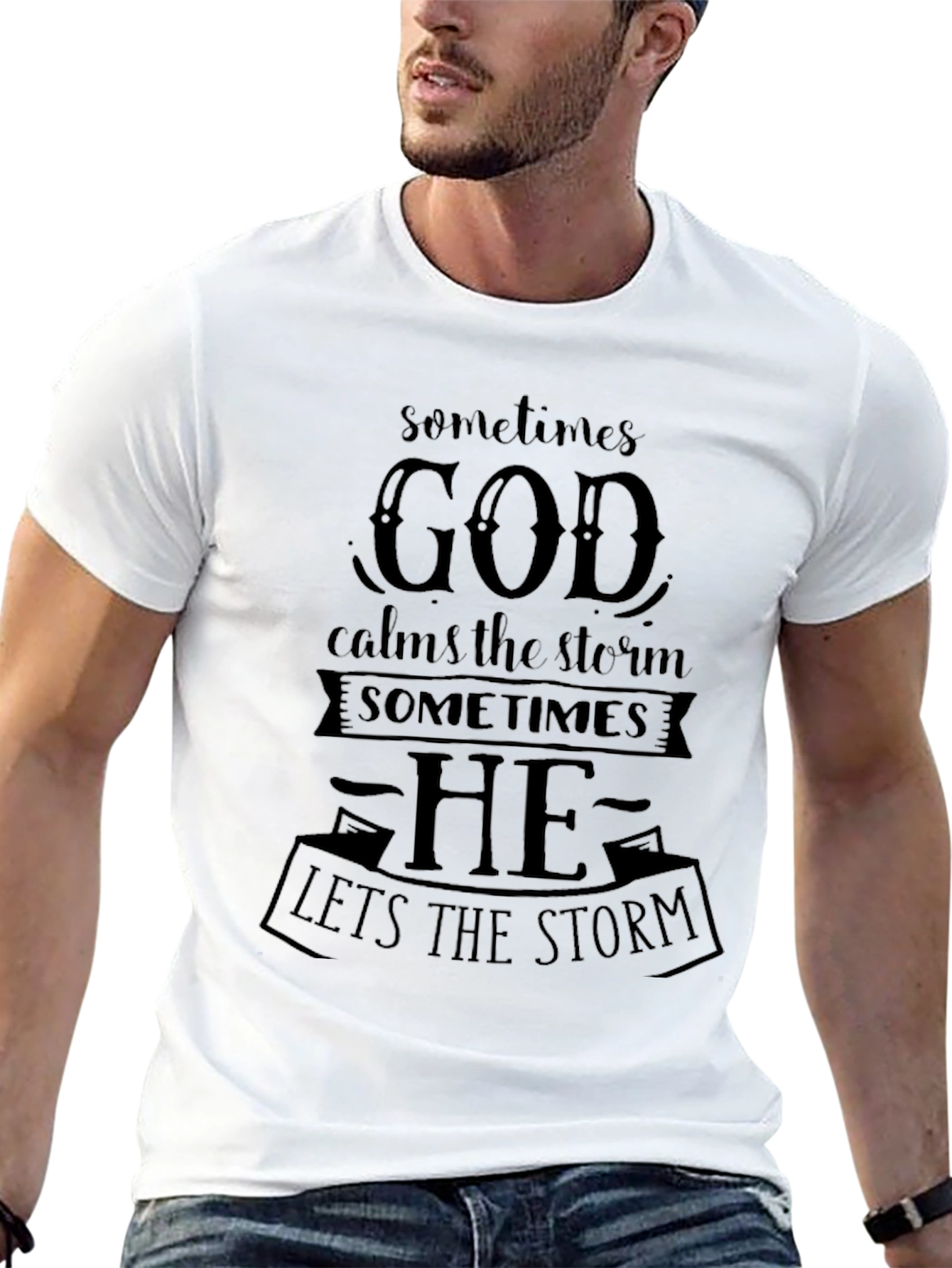 Faith T-Shirt: God Calms The Storm Graphic Tee