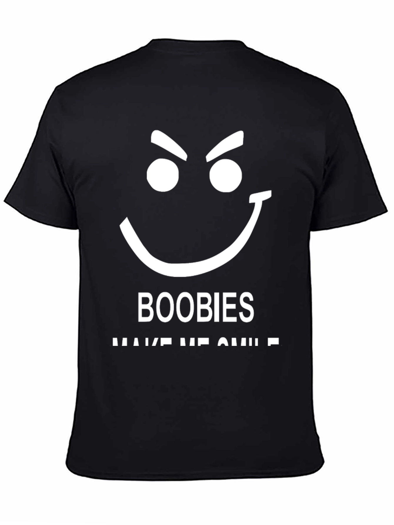 Funny Boobies Make Me Smile Black T-Shirt