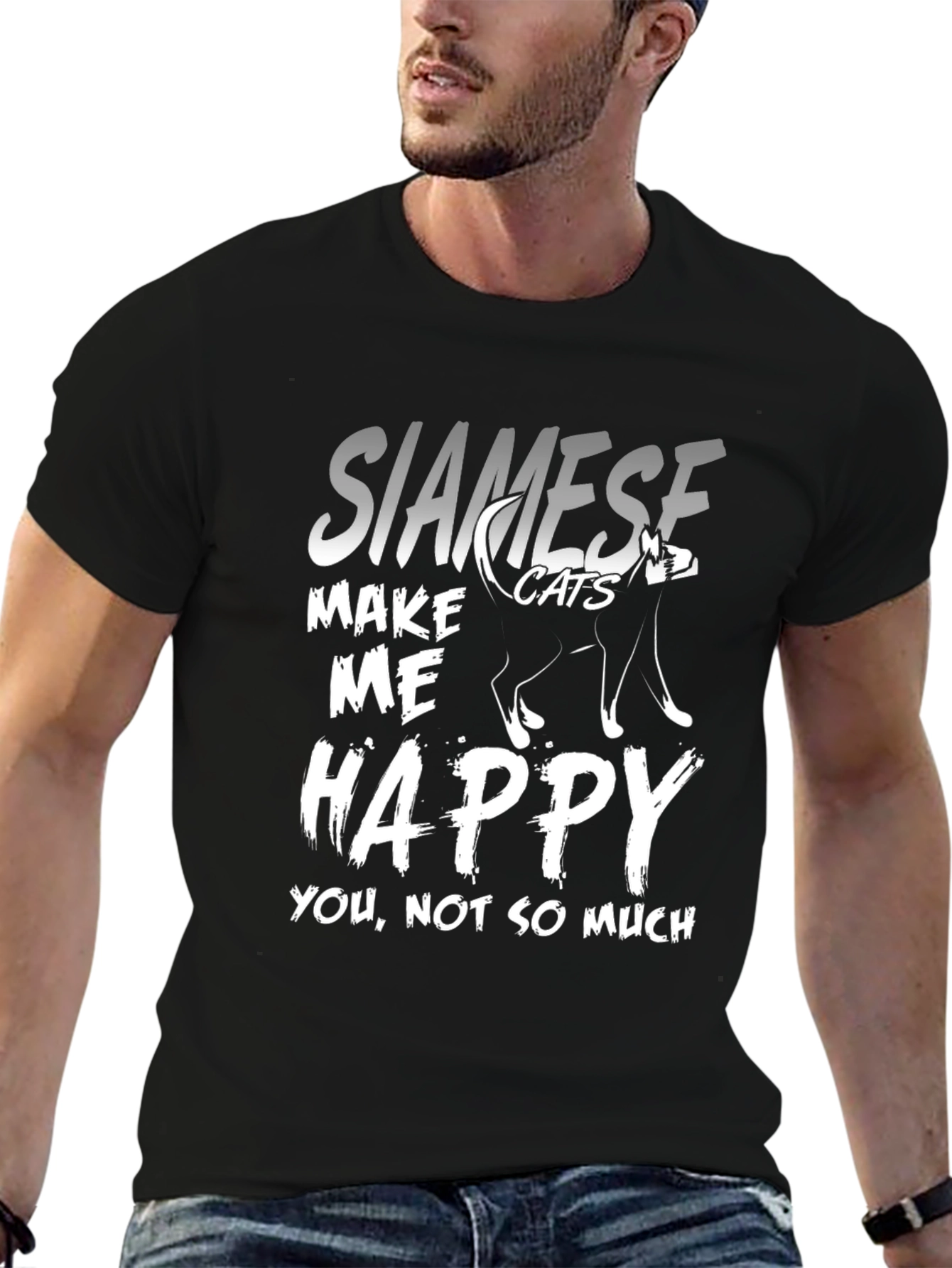 Siamese Cats Make Me Happy T-Shirt
