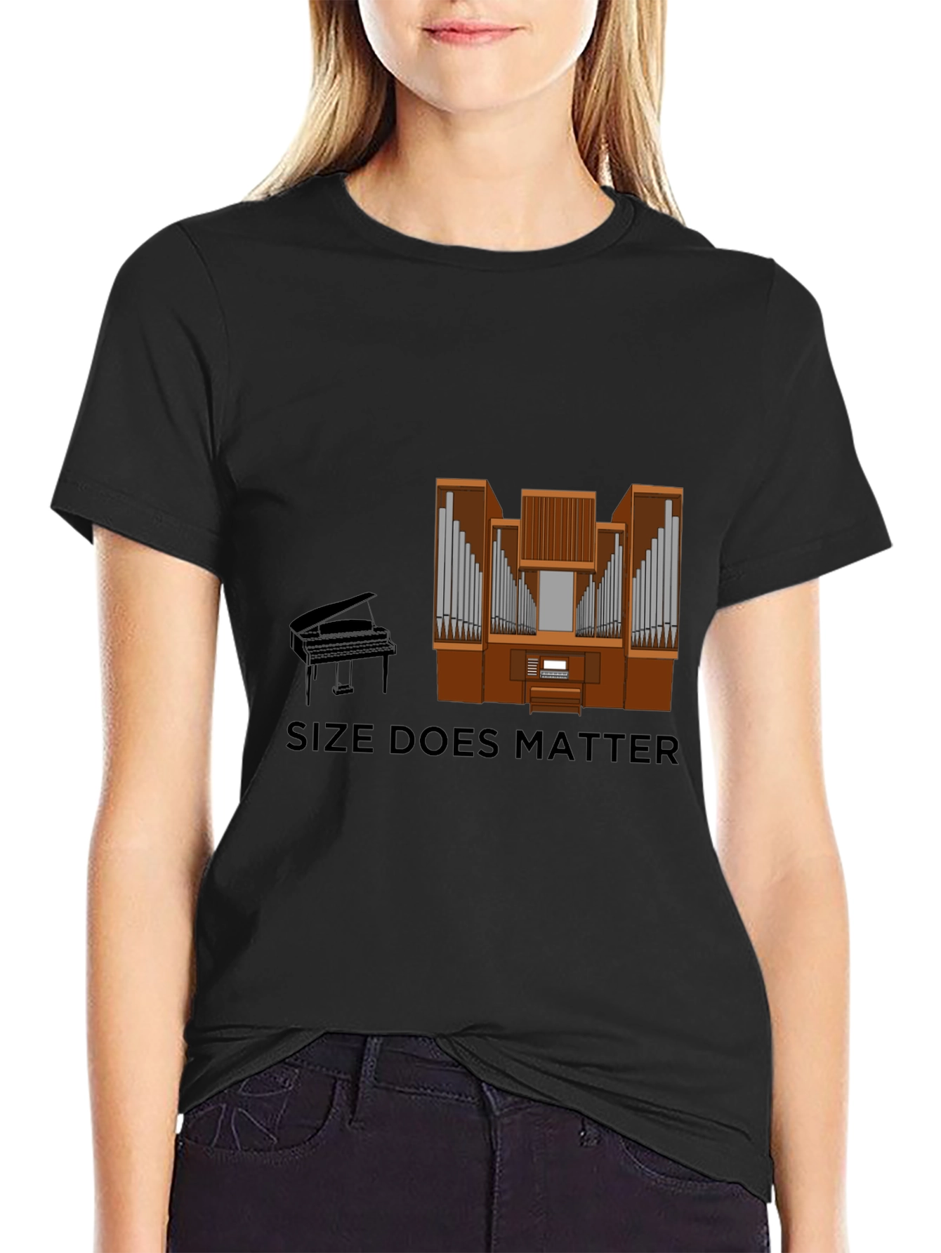 Size Does Matter Piano Organ T-Shirt
