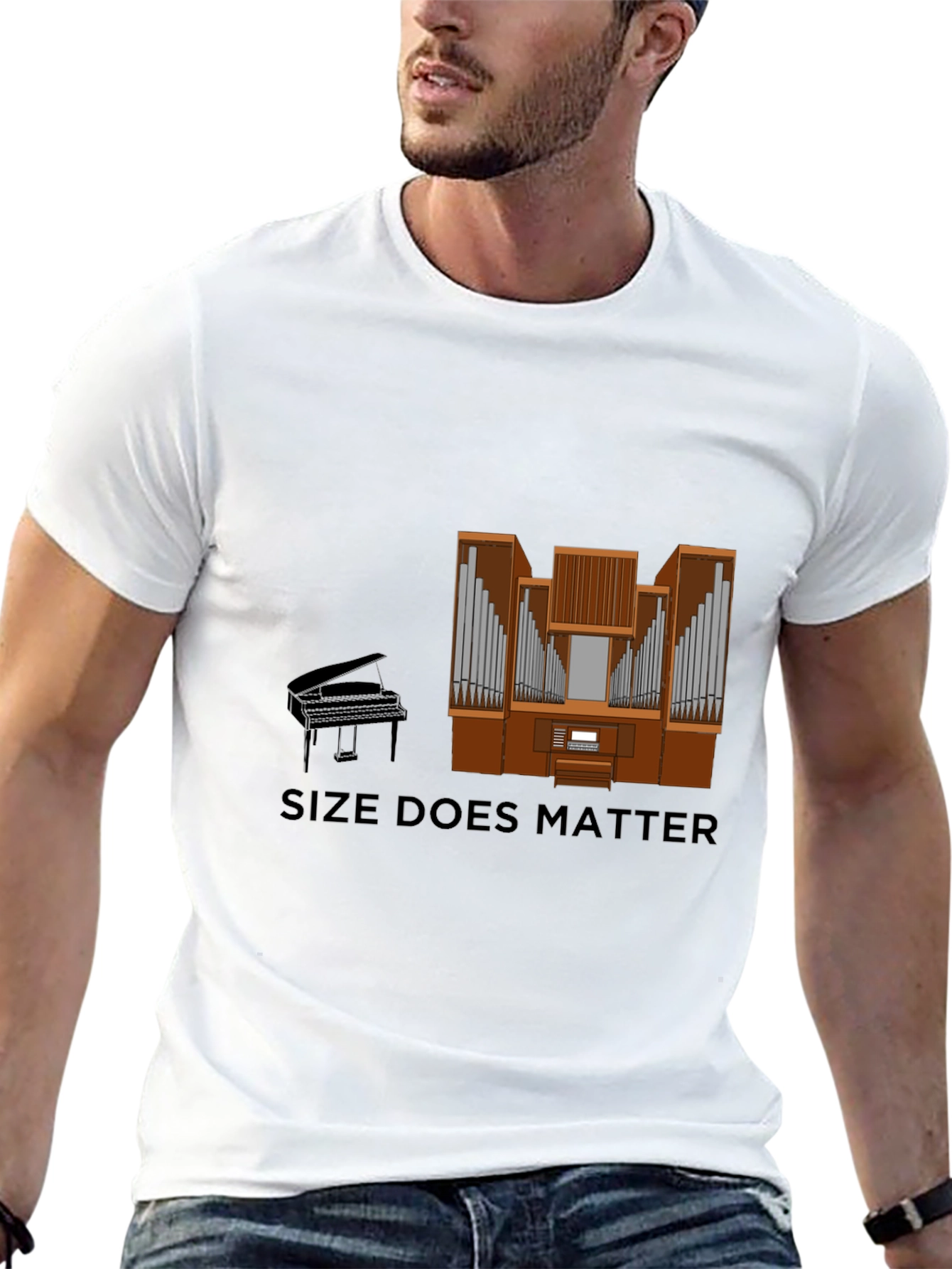 Size Does Matter Piano Organ T-Shirt